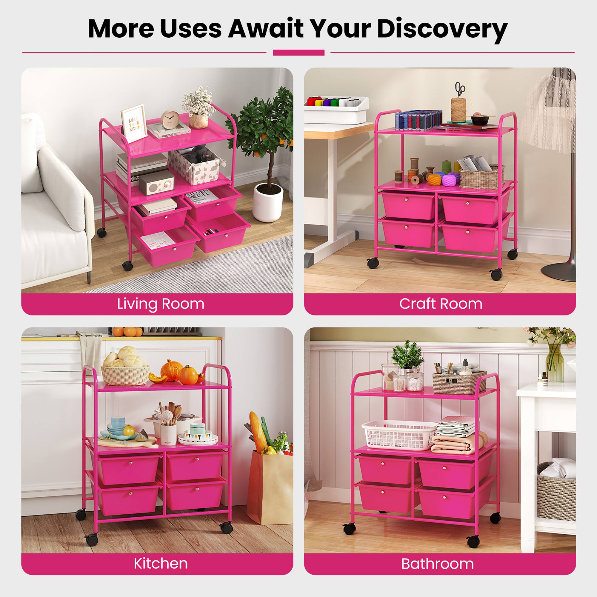 More Uses Await Your Discovery

Living Room  
Craft Room  
Kitchen  
Bathroom
