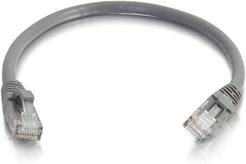 Front. C2G - 757120152057 14-feet CAT5e Ethernet Network Patch Cable - Gray - Snagless - Unshielded (UTP) - RJ-45 Male to RJ-45 Male - Gray.