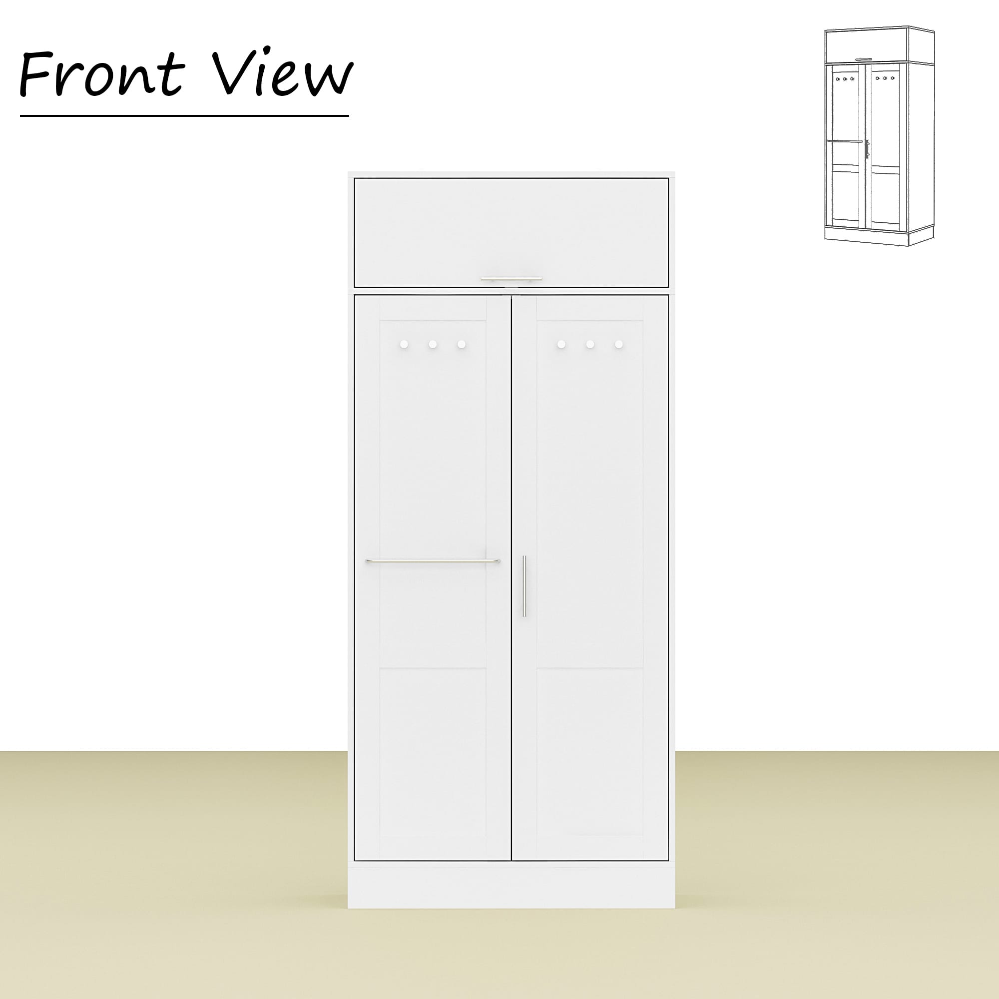 FUFU & GAGA FUFU&GAGA Wardrobe: Elegant Storage for Classic