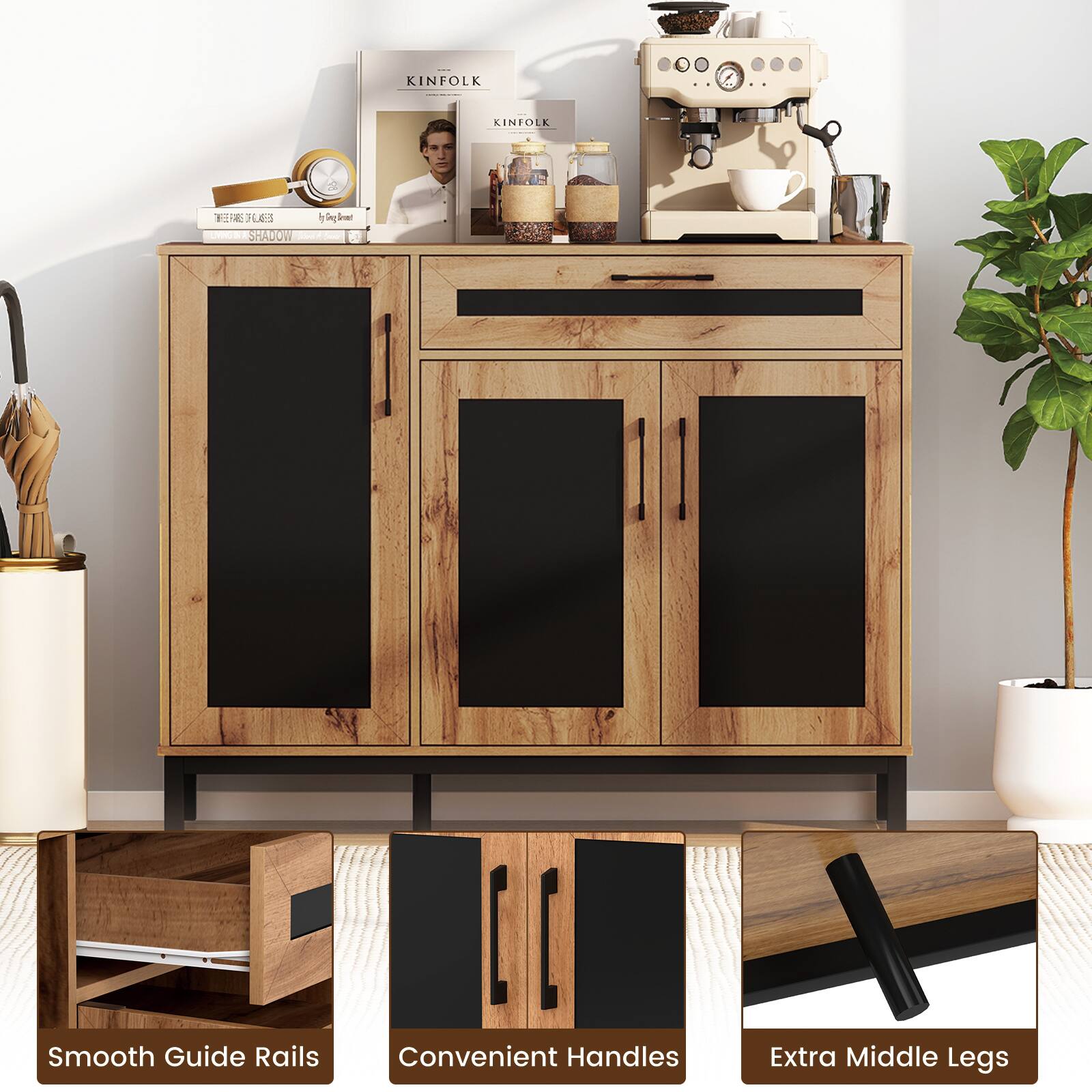 KINFOLK  
SHADOW  
Smooth Guide Rails  
Convenient Handles  
Extra Middle Legs