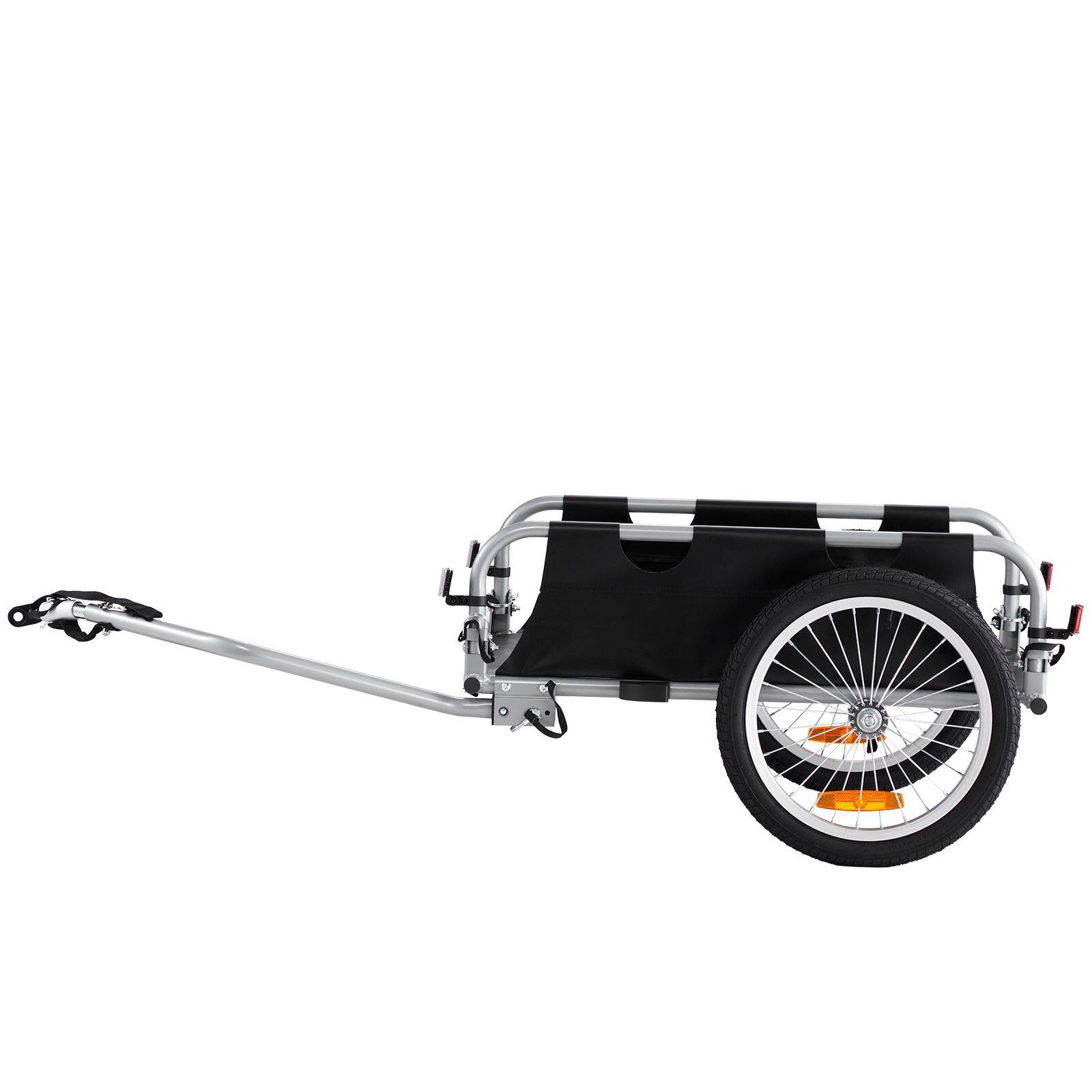 Alt View 8. Loheer - Loheer Bike Cargo Trailer 100 Lbs Heavy Duty Bicycle Wagon Cart Foldable Storage Universal Hitch 16 Inch Wheels.