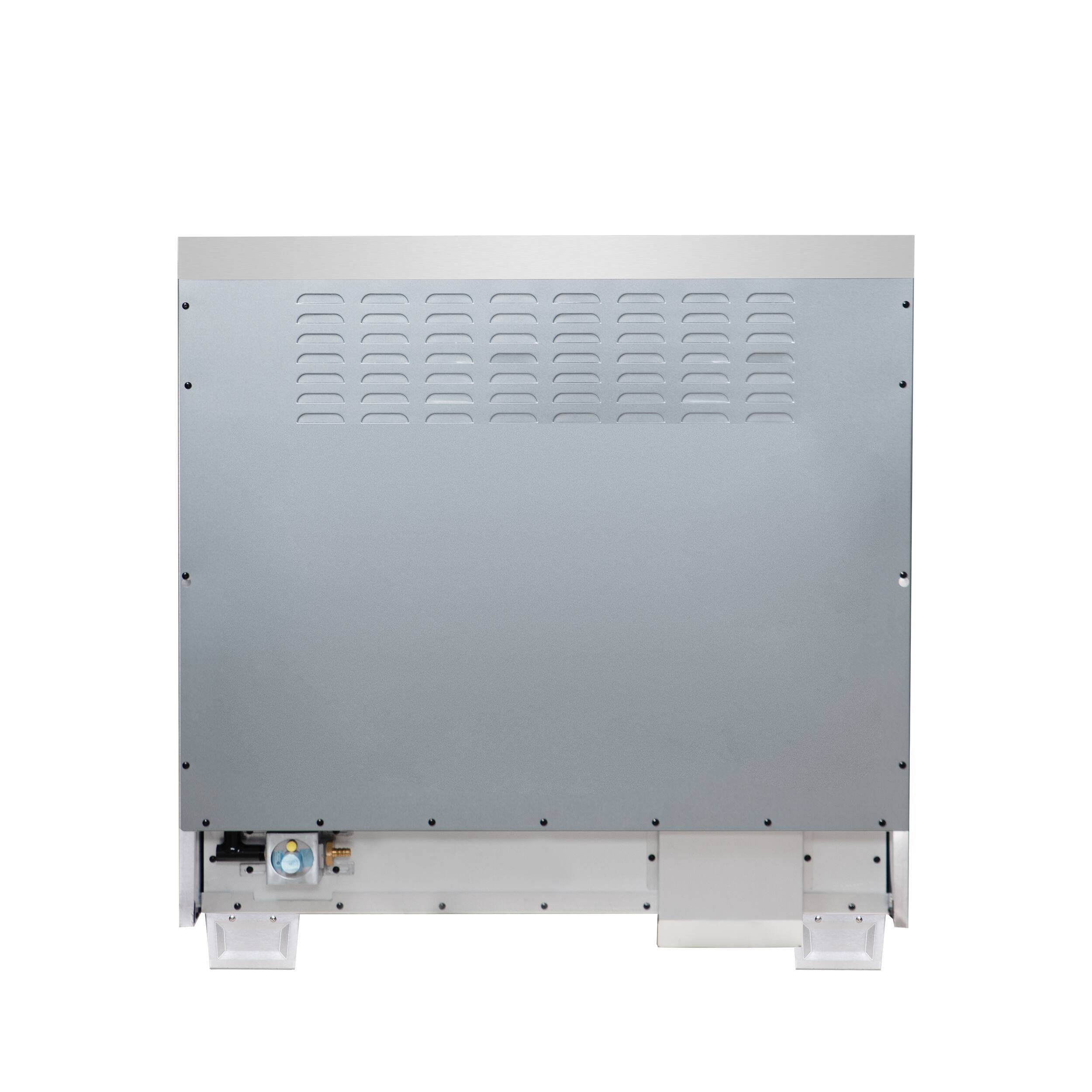 Back. Forno Appliances - Capriasca 5.36 Cu. Ft. Dual Fuel Range with French Door Design - Black.