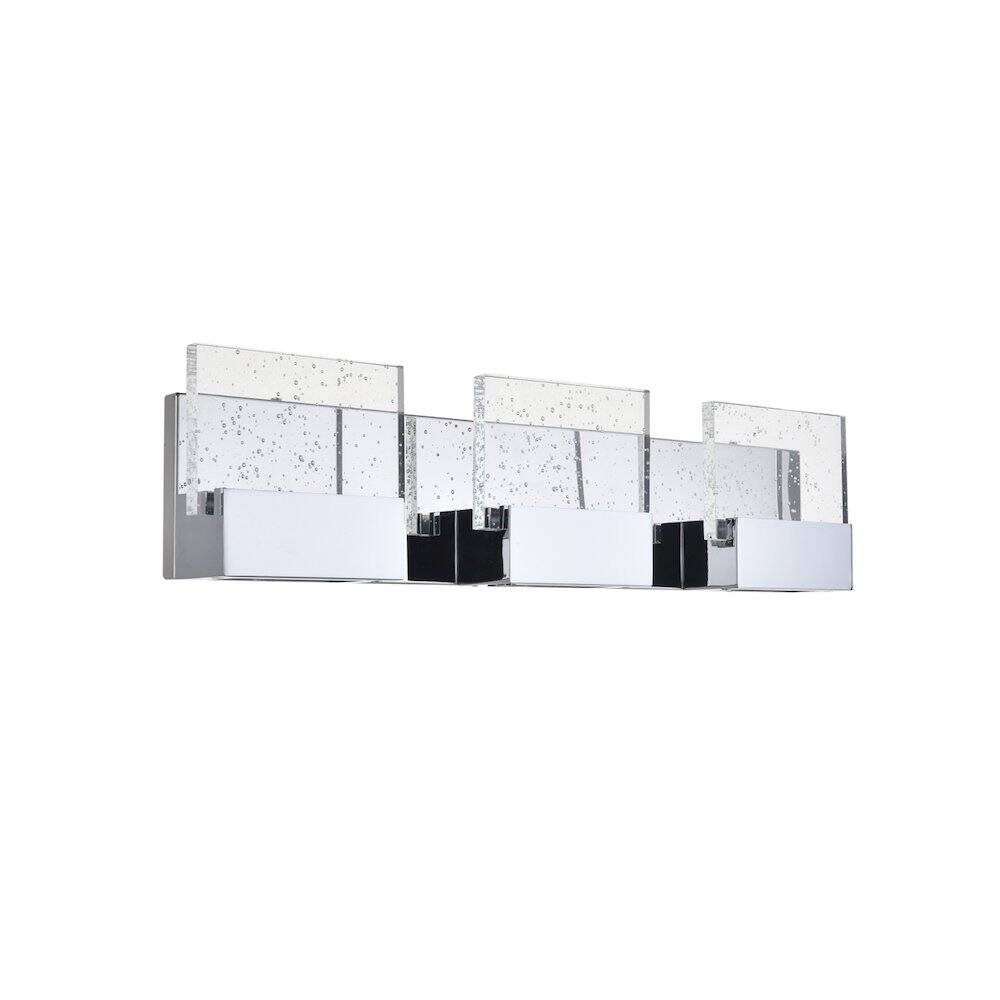Alt View 5. Elegant Lighting - Pollux 3 Light Chrome Led Wall Sconce - Chrome.