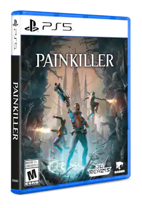 Painkiller is a mature video game rated 17+. It is developed by 3D Realms and published by Saber Interactive. The game is available on the PlayStation 5 (PS5) gaming console. - M (Mature 17+)