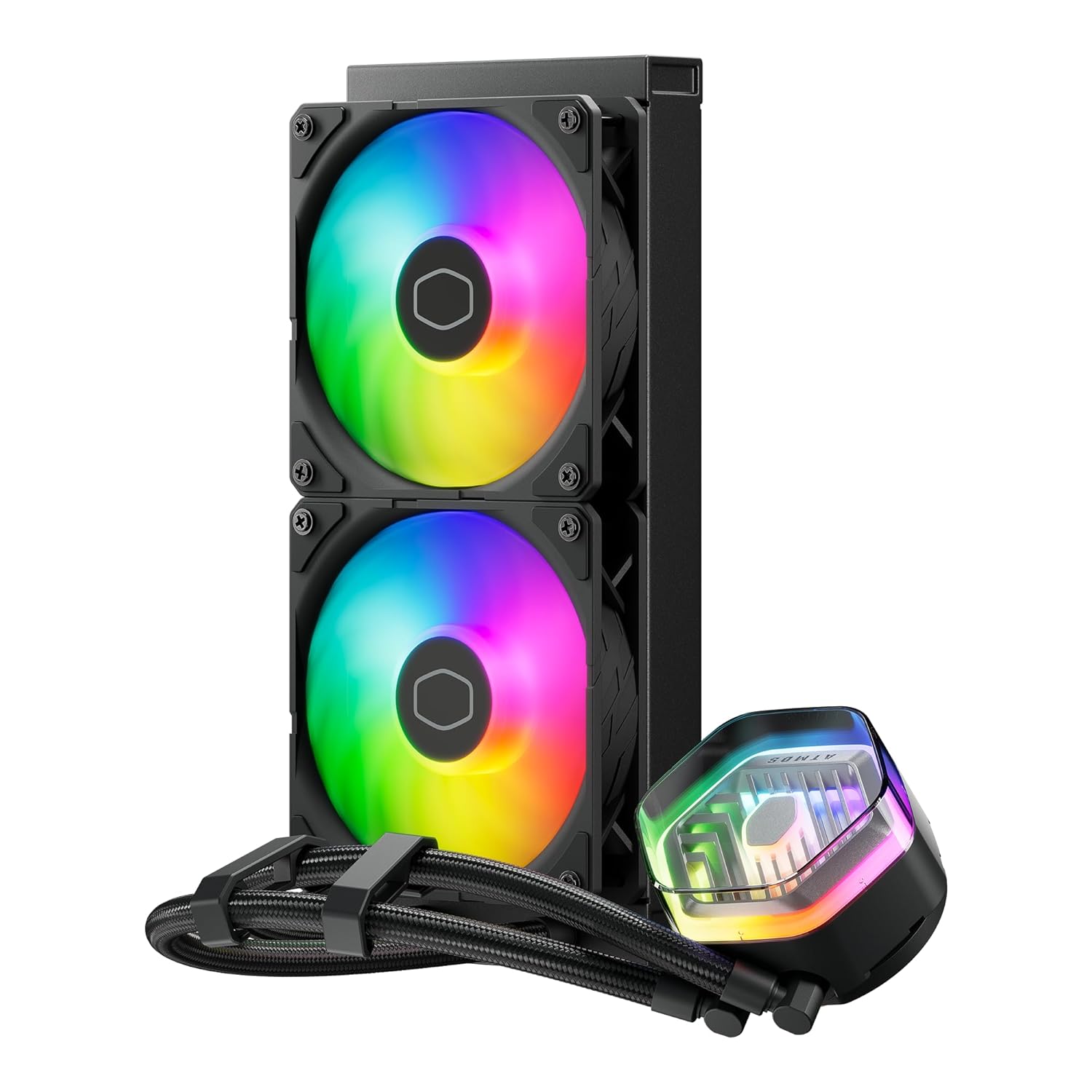 Angle. Cooler Master - Cooler Master MLX-D24M-A25PZ-R1 240 Atmos High Performance Close-Loop AIO Liquid Cooler - Black.