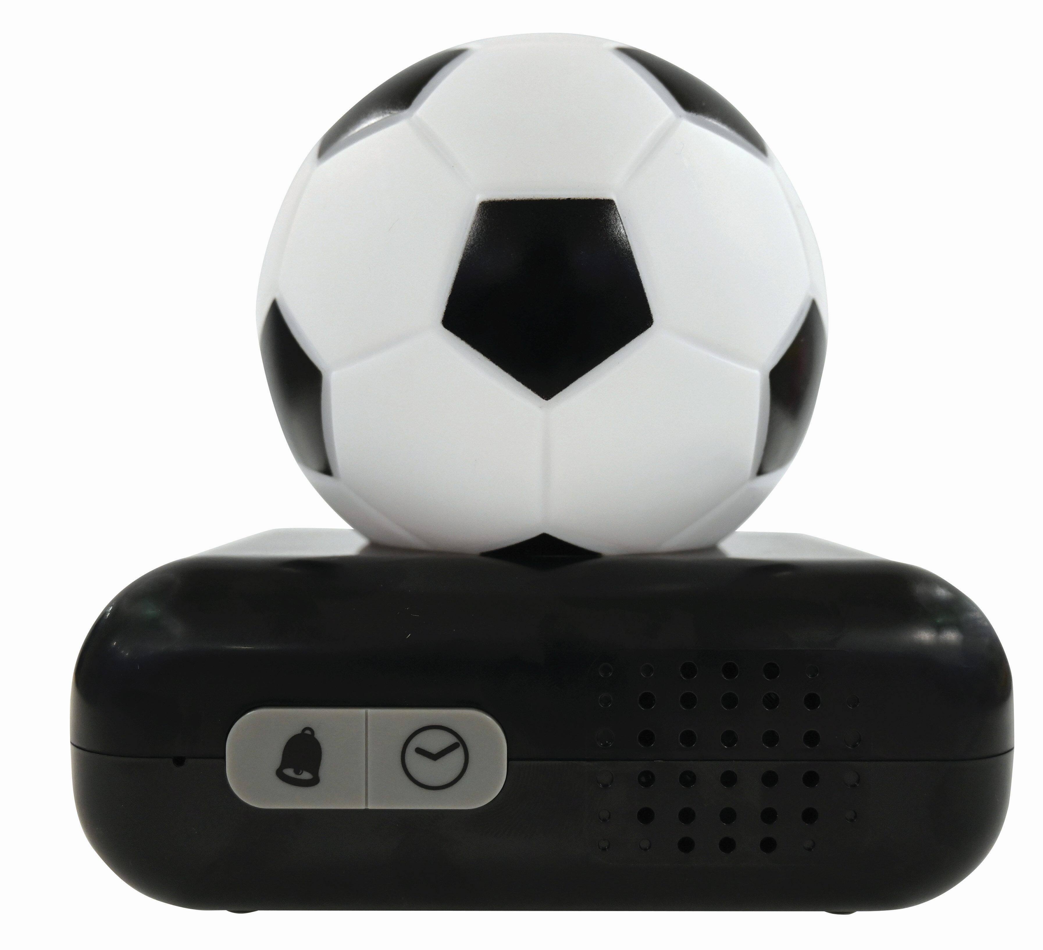Alt View 3. Lexibook - Digital Alarm Clock with a Football 3D Night Light and Sound Effects - WHITE.