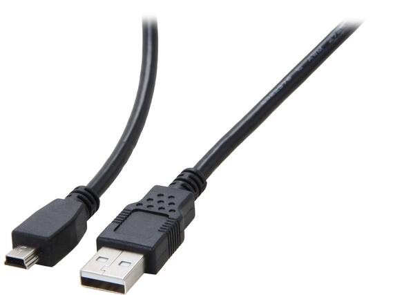 Front. Cables to Go - C2G 27329 USB 2.0 A Male to Mini-B Male Cable (3.3 Ft, 1 M) for Cameras.