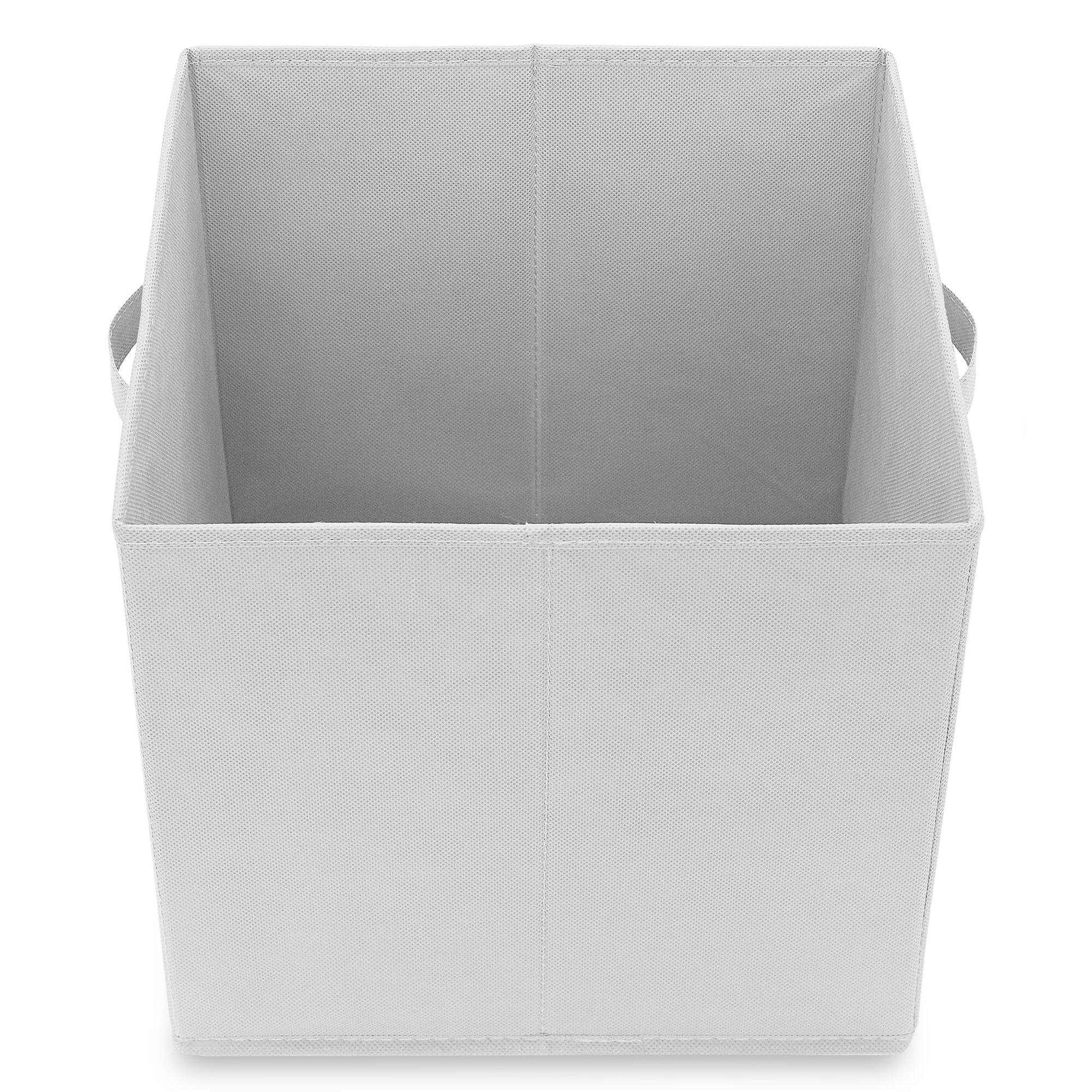 Alt View 3. Casafield - (Set of 6) Collapsible Fabric Cubes - Storage Bins - White.
