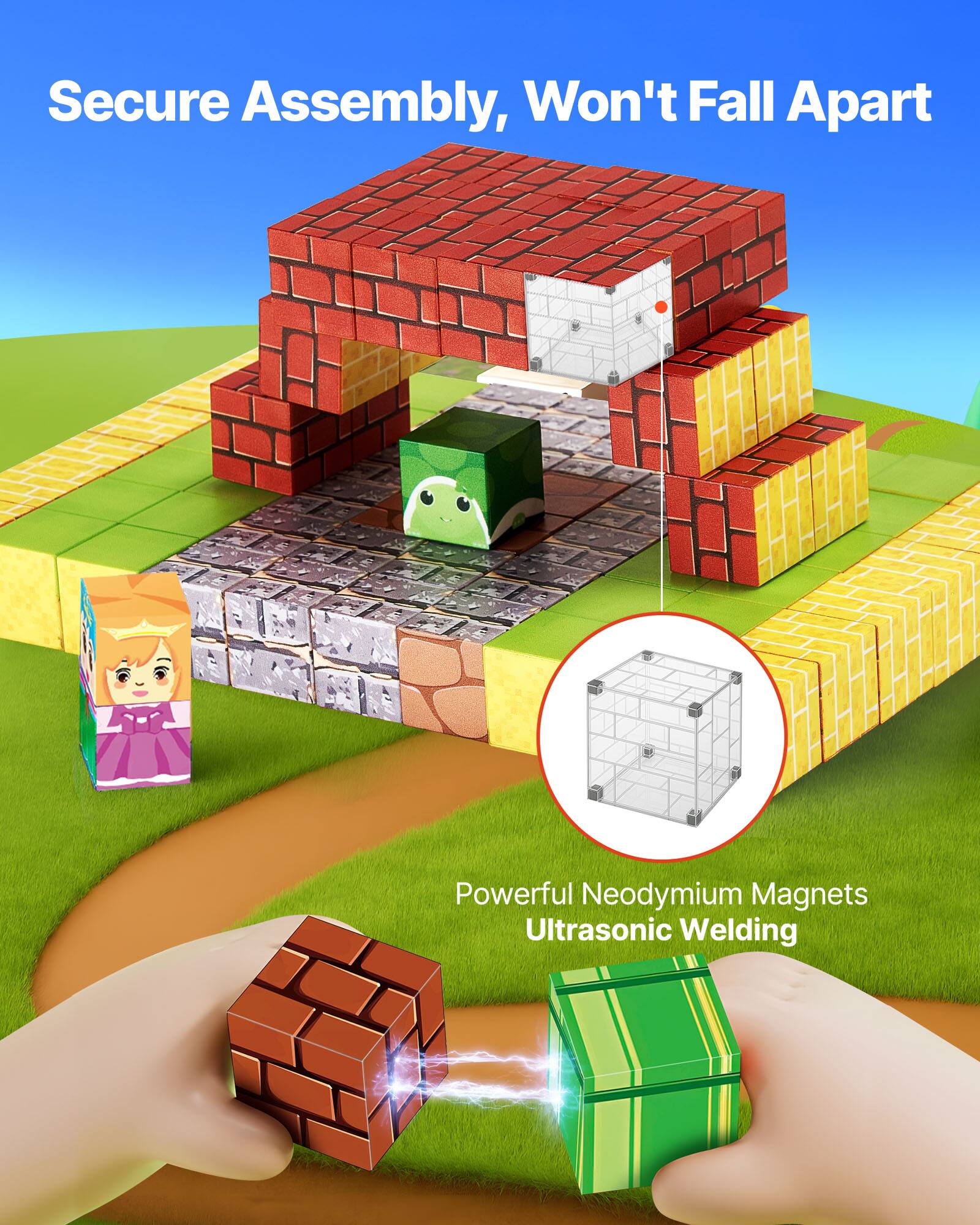 Secure Assembly, Won't Fall Apart

Powerful Neodymium Magnets
Ultrasonic Welding