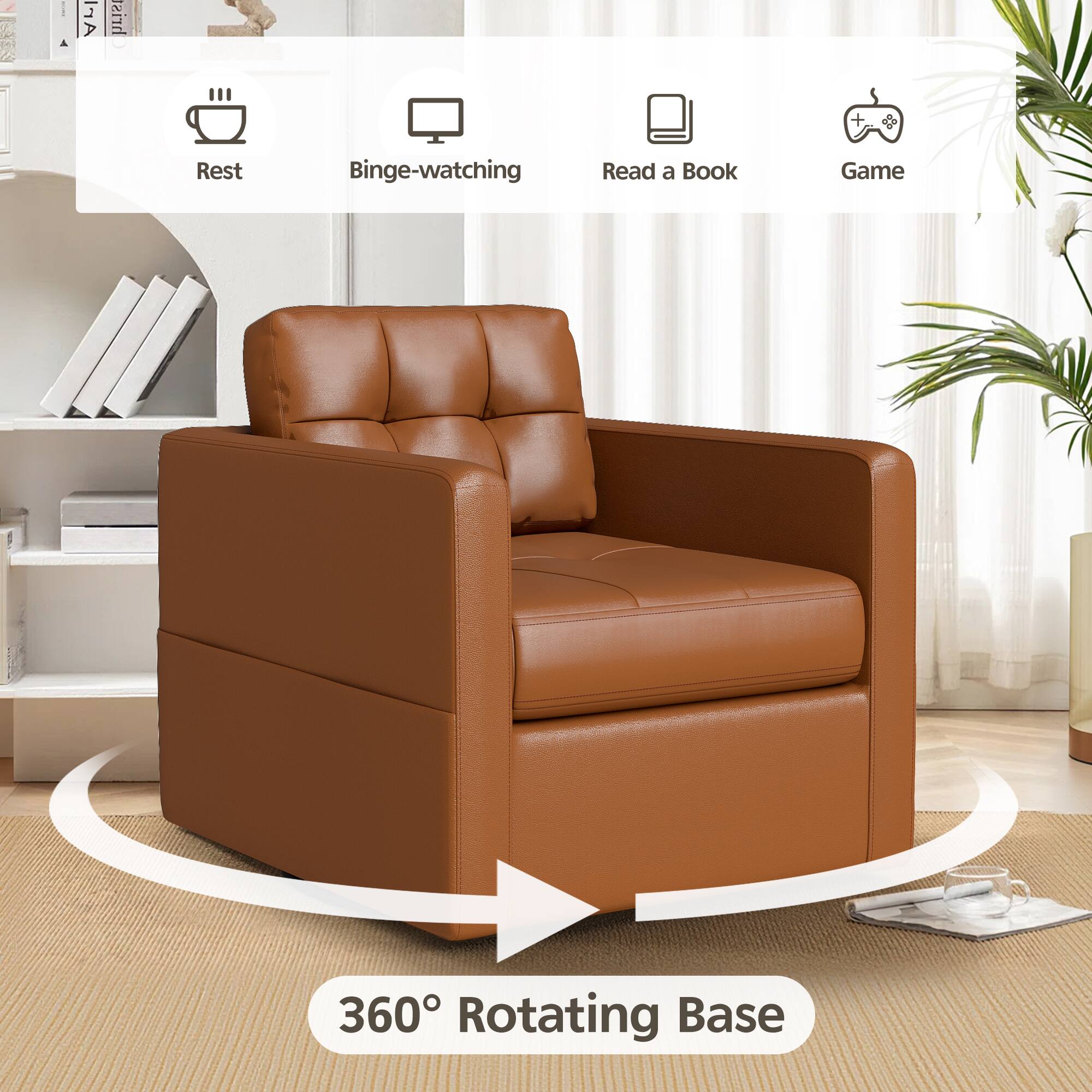 - Rest
- Binge-watching
- Read a Book
- Game
- 360° Rotating Base
