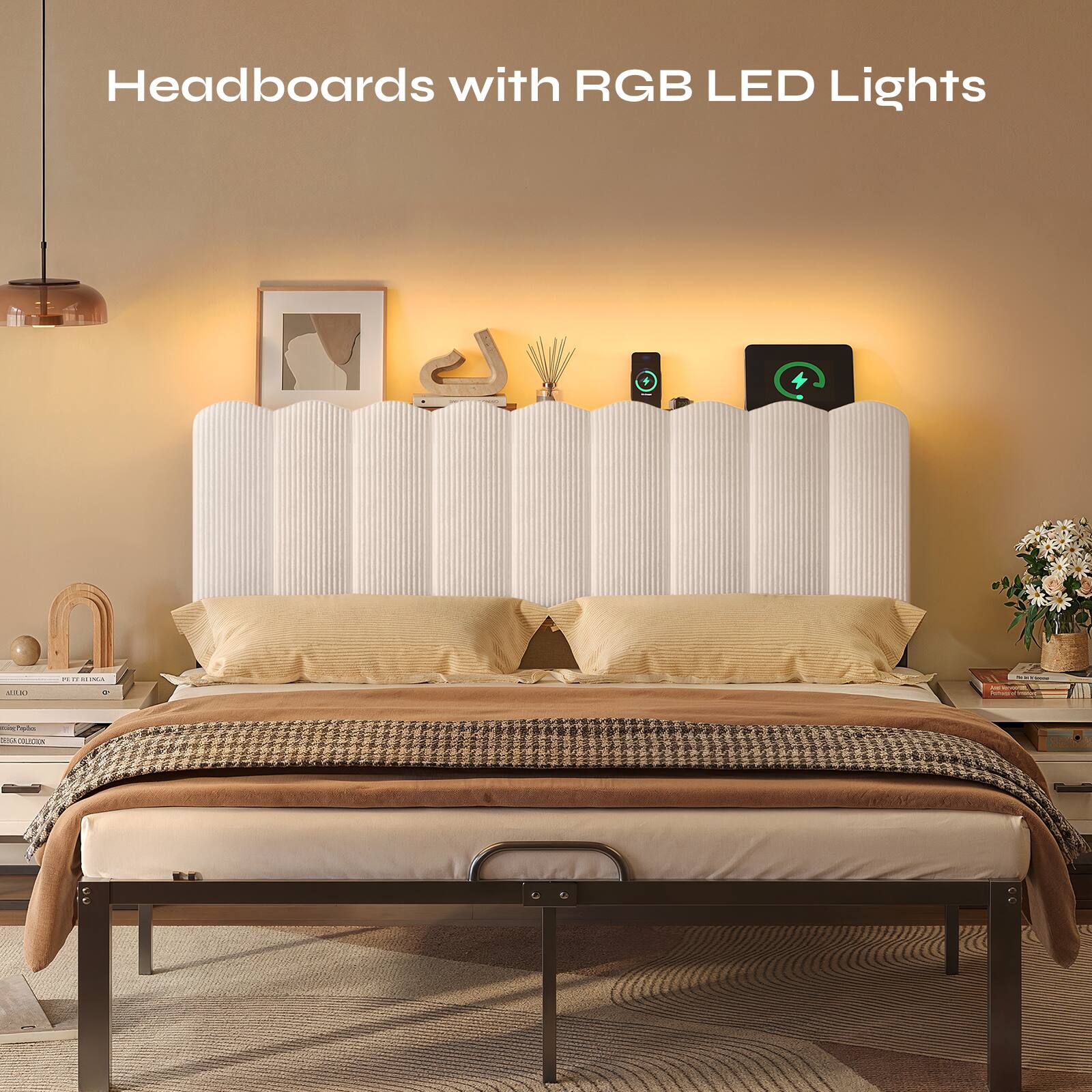 Headboards with RGB LED Lights