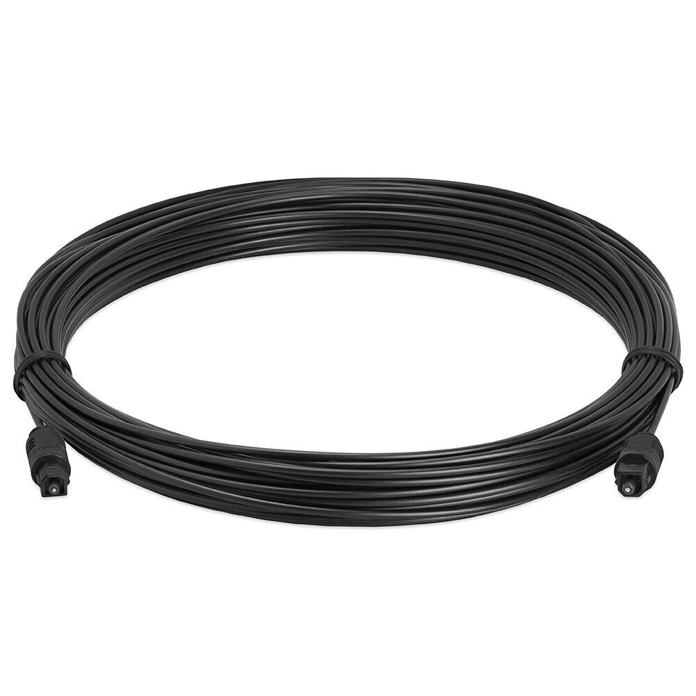 Cmple.com Toslink Optical Audio Cable 50ft S/PDIF Fiber Optic Cord Gold ...