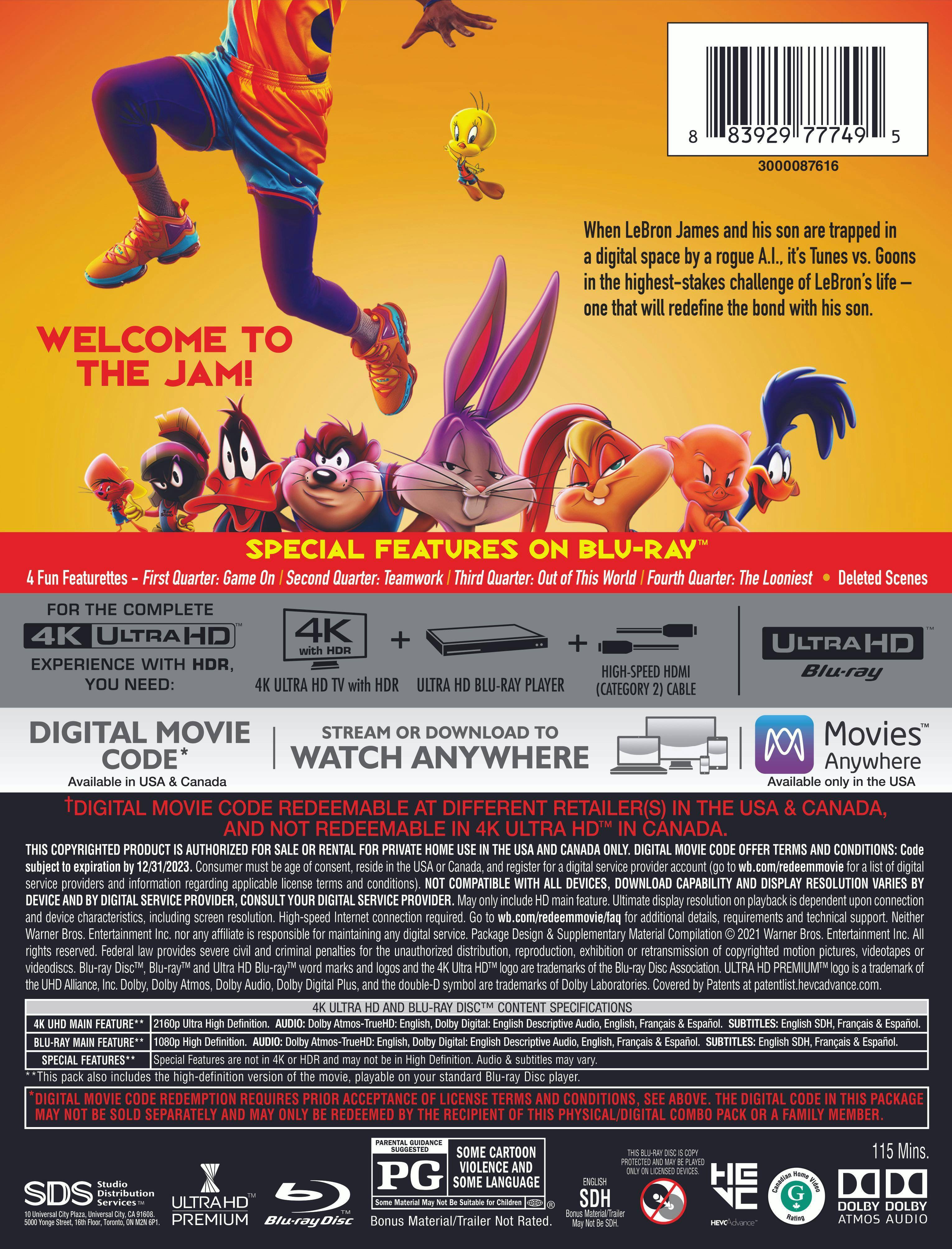 Back. Space Jam: A New Legacy (4K UHD Steelbook + Blu ray) [UHD].