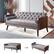Alt View 2. Bestier - Bestier Twin 70" Wide Cotton Fabric Cushion Back Upholstered Tuxedo Arm Sofa Bed, 2 in 1 Convertible Loveseat Couch - Gray.