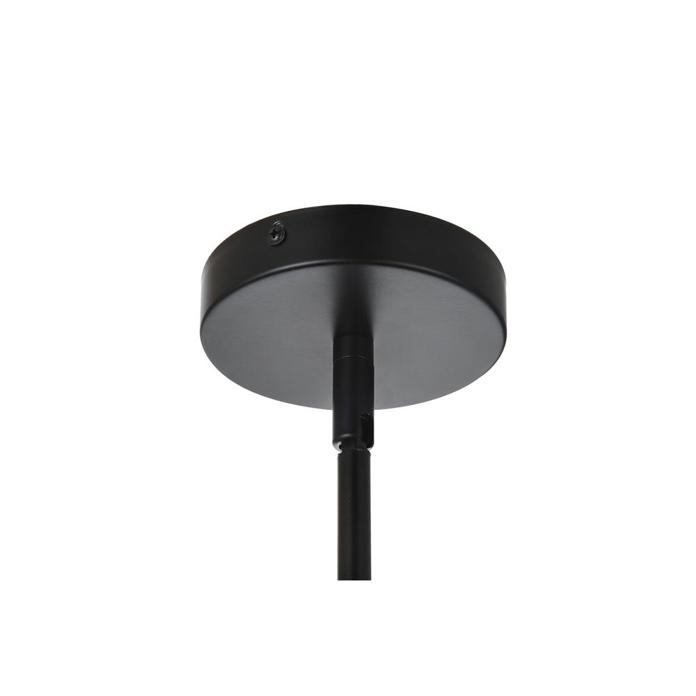 Left. Elegant Lighting - Sienna 32 inch crystal rod pendant in black - Black.