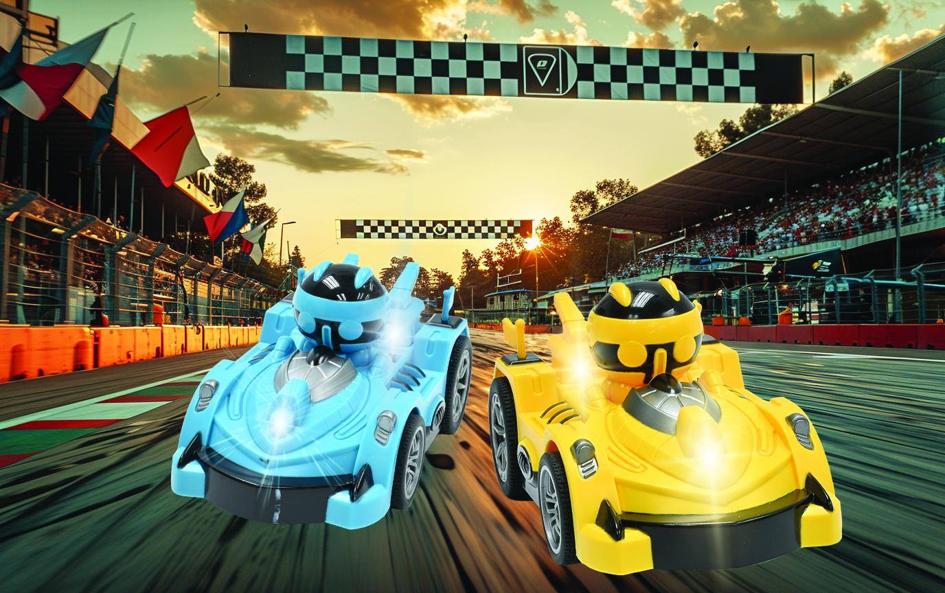 Alt View 3. Lexibook - Crosslander Bumper Cars Set with Removable Figures & Effects.