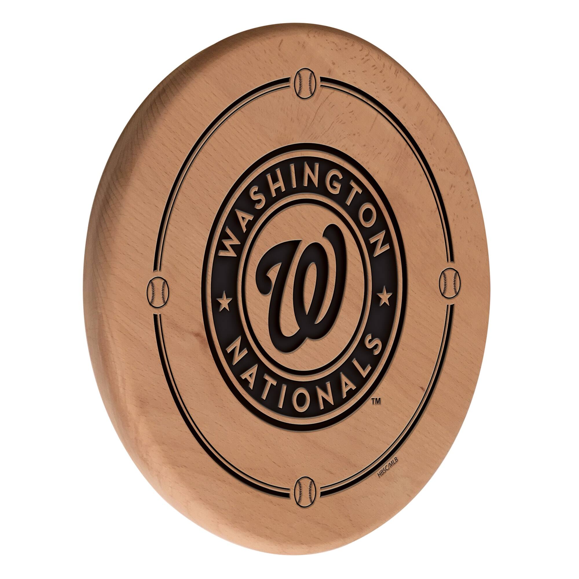 Natural Washington Nationals 13" Laser Engraved Solid Wood Sign