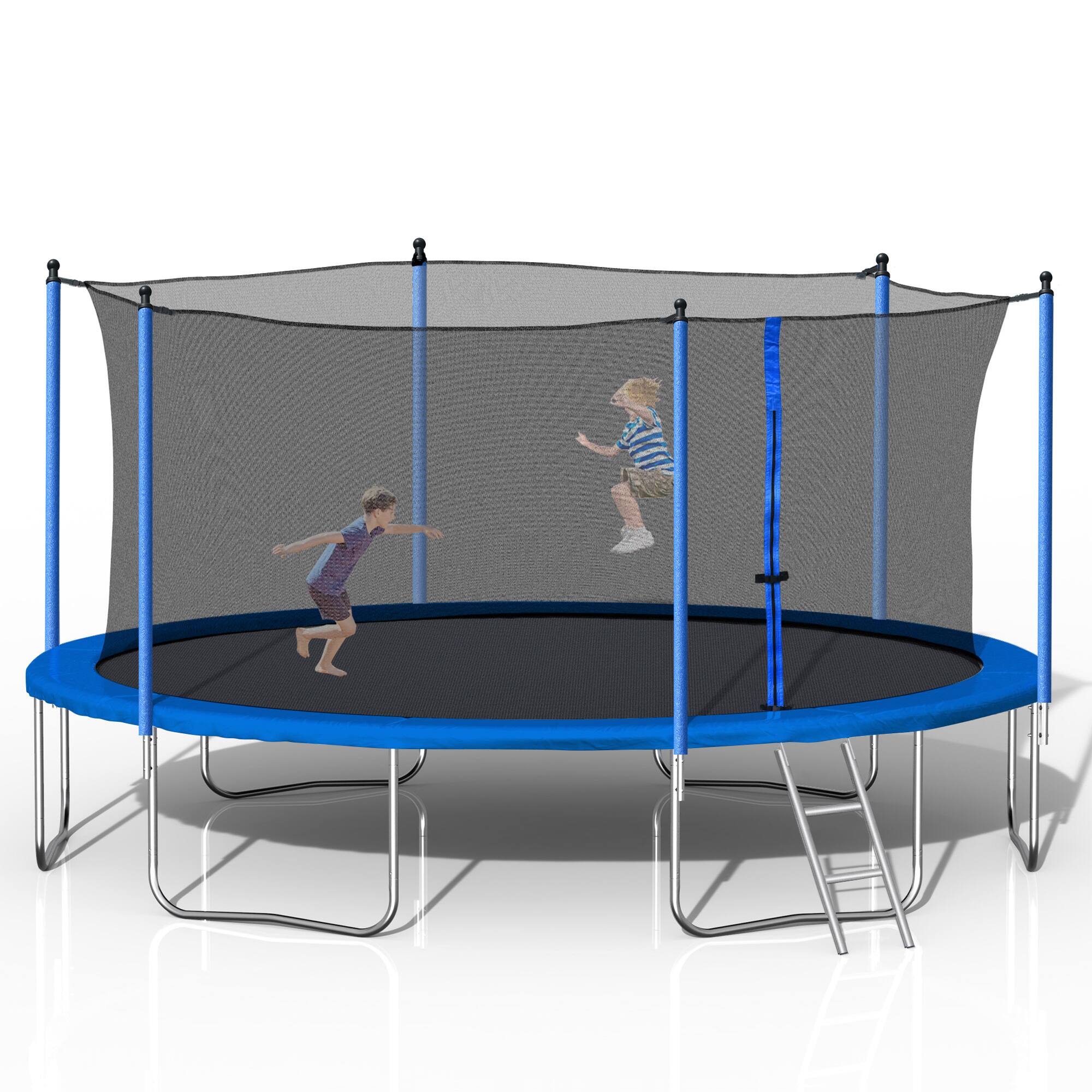 Alt View 2. LOVMOR - Lovmor 14 FT Trampoline with Ladder and Safety Enclosure Recreational Trampoline for Adults.