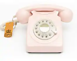 PopMarket - GPO Retro GPO746RP 746 Desktop Rotary Dial Telephone - Carnation MISC ACCESSORY - Pink