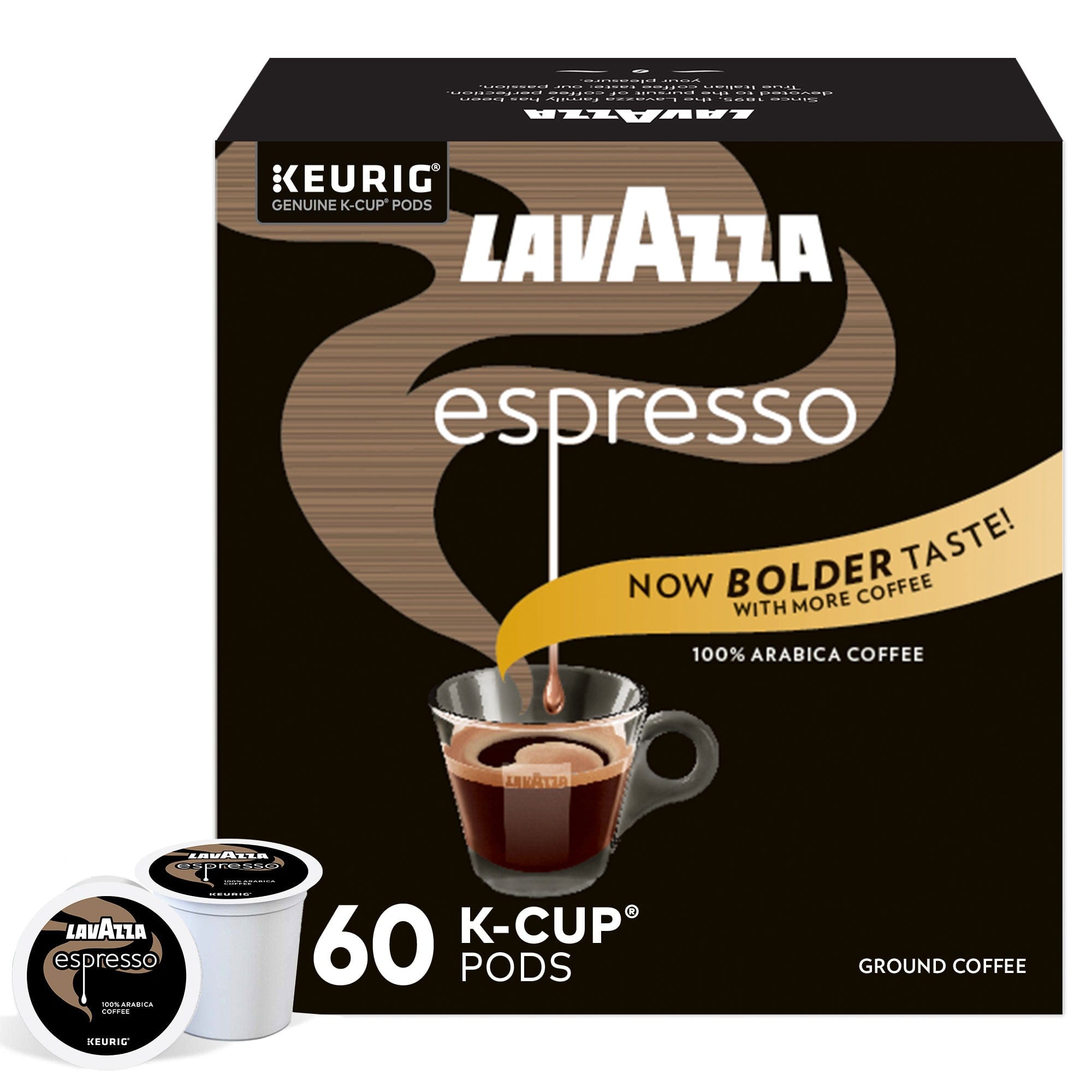 Lavazza - Espresso Keurig K-Cup® Pods, Medium Roast, 100% Arabica (60 Pods)