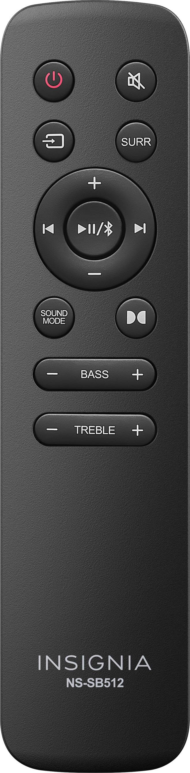 INSIGNIA NS-SB512, SURR, SOUND MODE, BASS, TREBLE