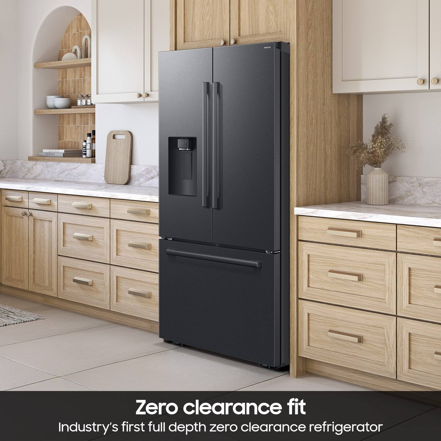 Zero clearance fit  
Industry's first full depth zero clearance refrigerator
