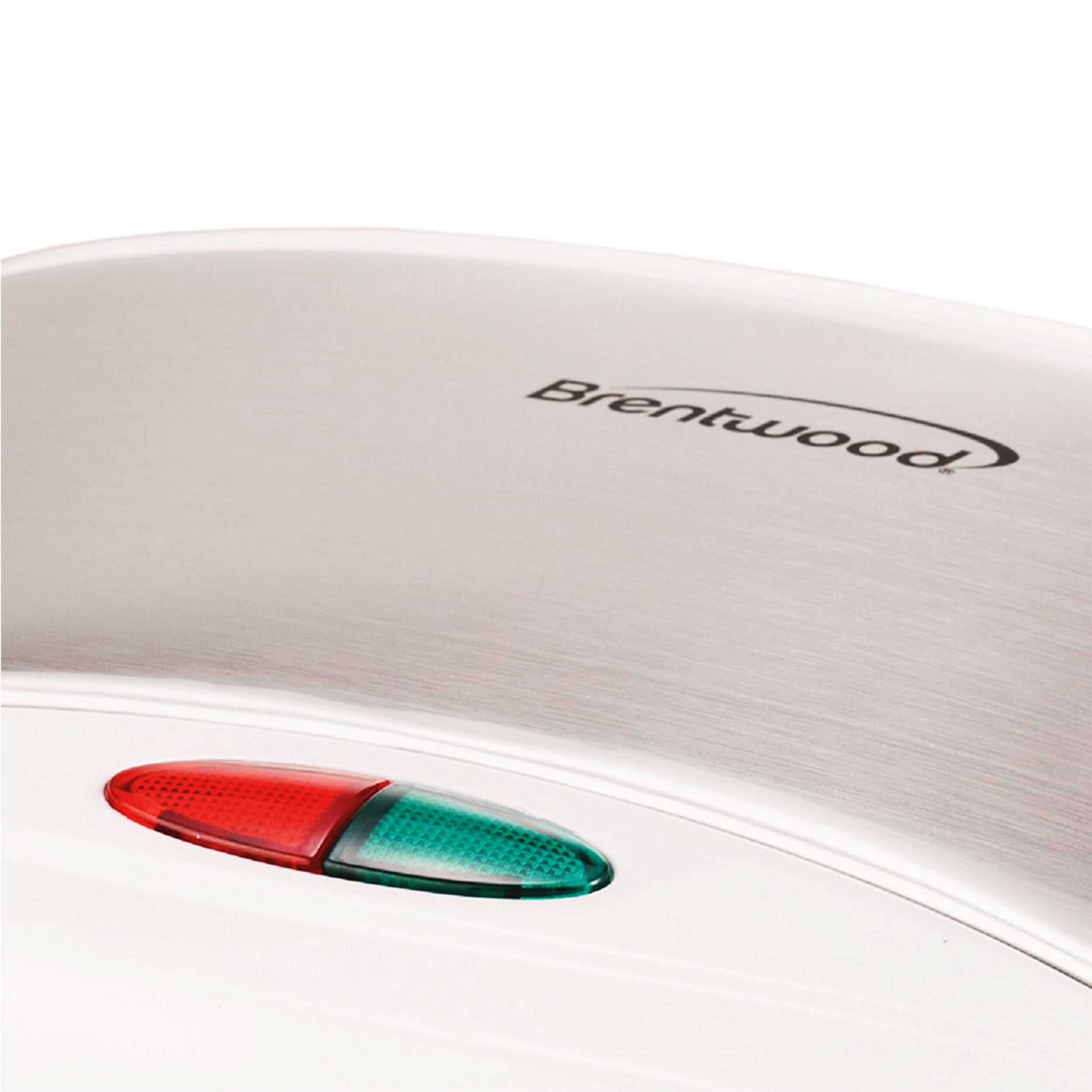 Alt View 3. Brentwood - Brentwood Non Stick Panini Press and Sandwich Maker in White - White.