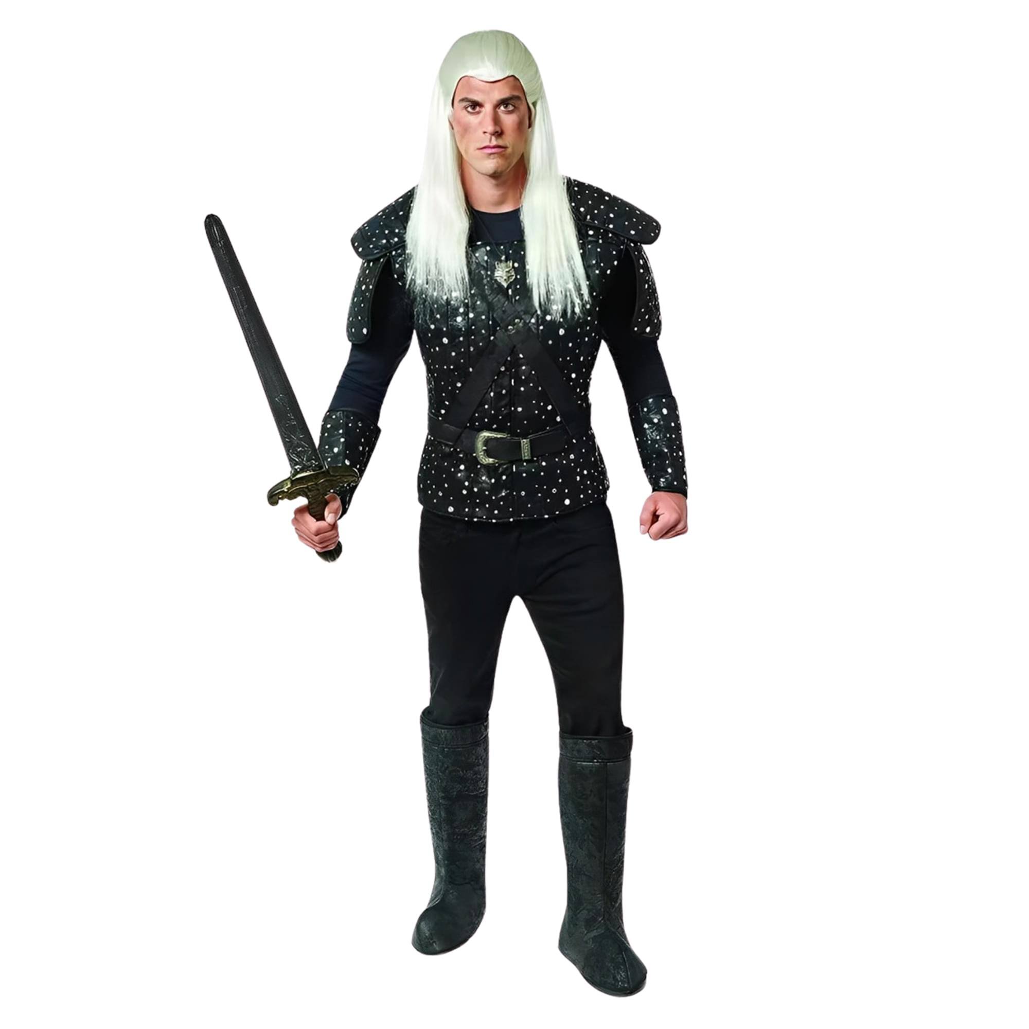 Front. Costume Culture by Franco - Medieval Knight Adult Extra Large Costume - Black.