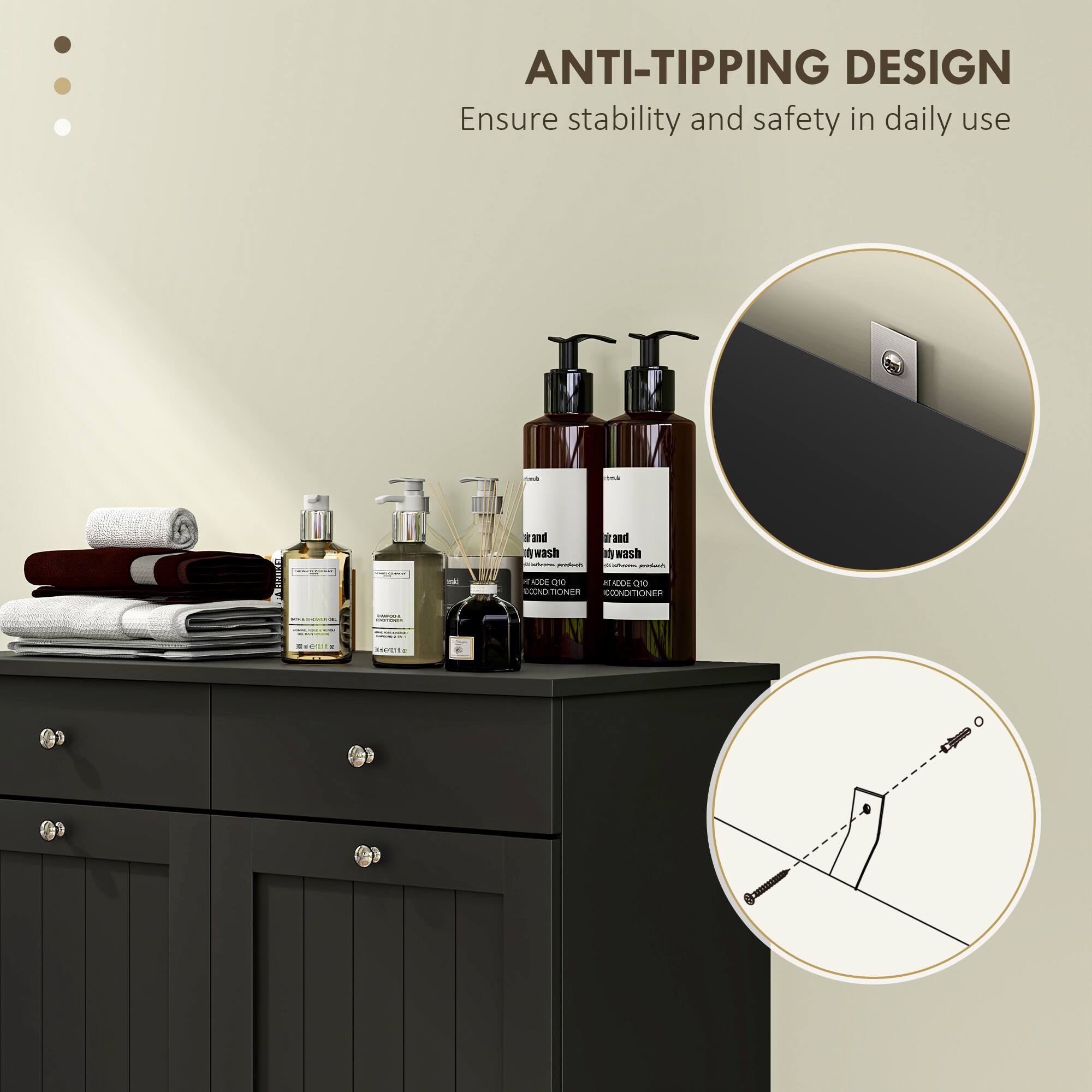 ANTI-TIPPING DESIGN  
Ensure stability and safety in daily use