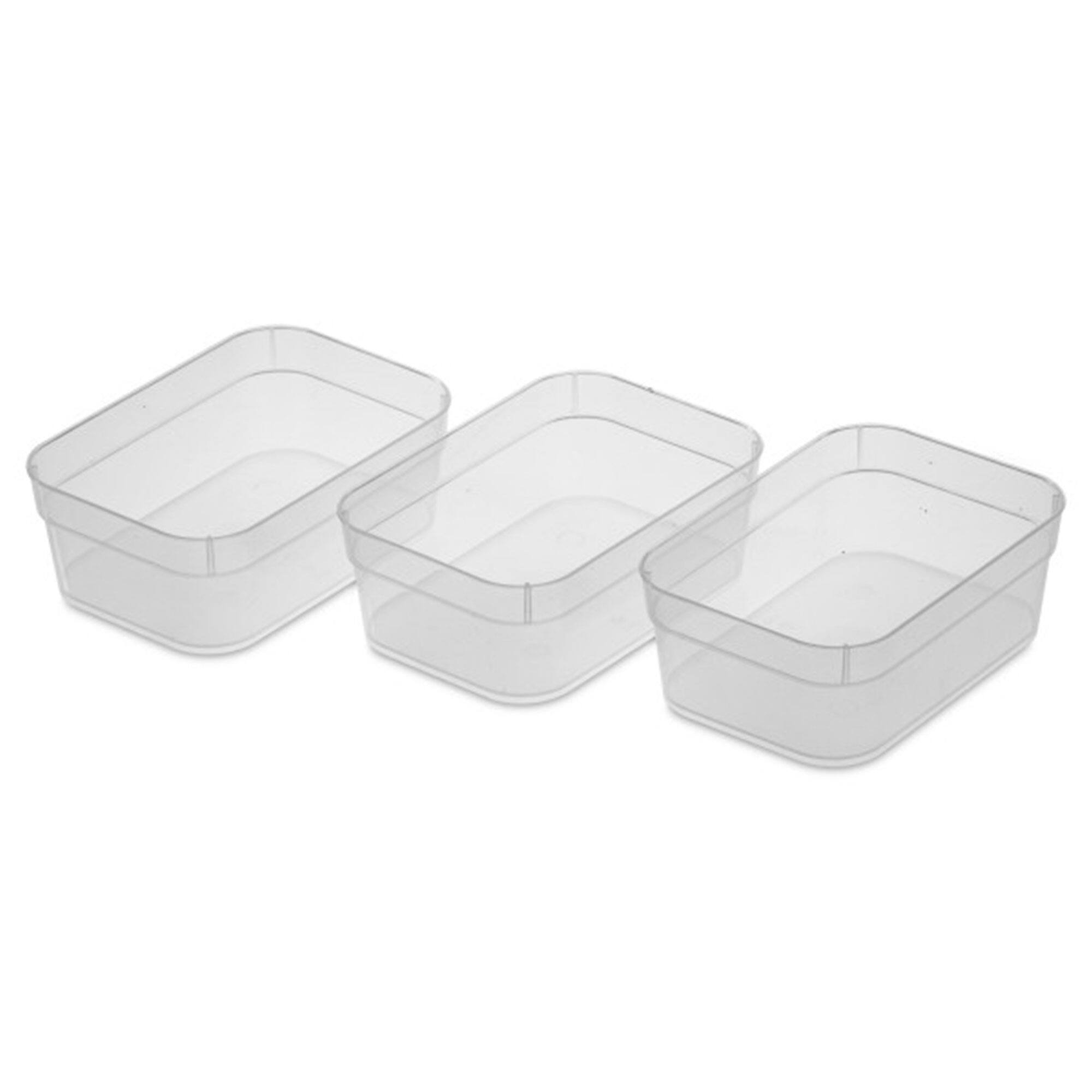 Alt View 10. Sterilite - Sterilite Medium Storage Trays for Desktop and Drawer Organizing, Clear, 48 Pack - Clear.