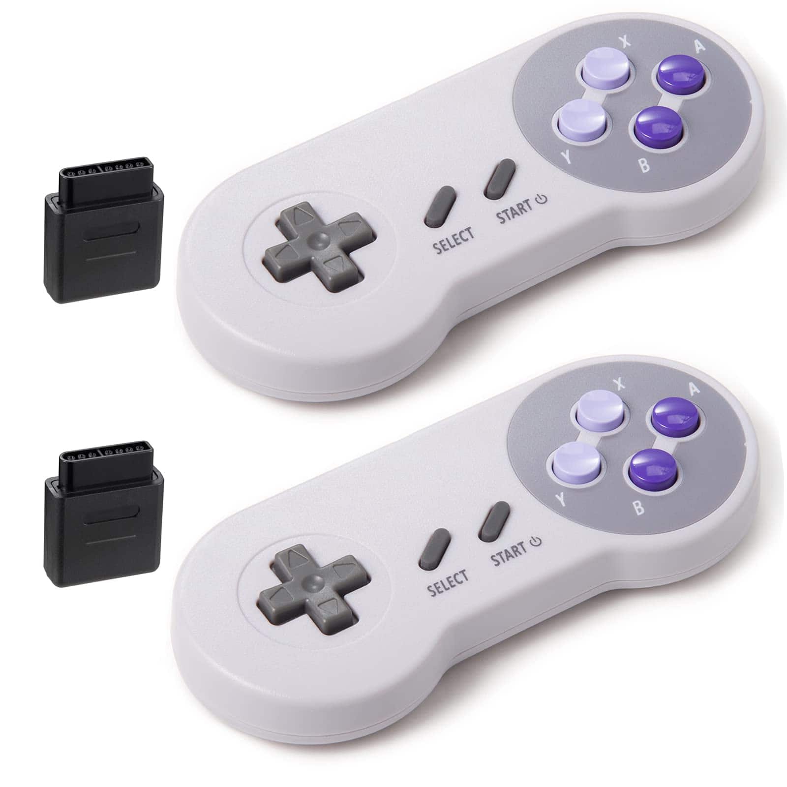 Dazzling Pops - 4ghz controller for snes console rechargeable remote gamepad super entertainment system - Purple button