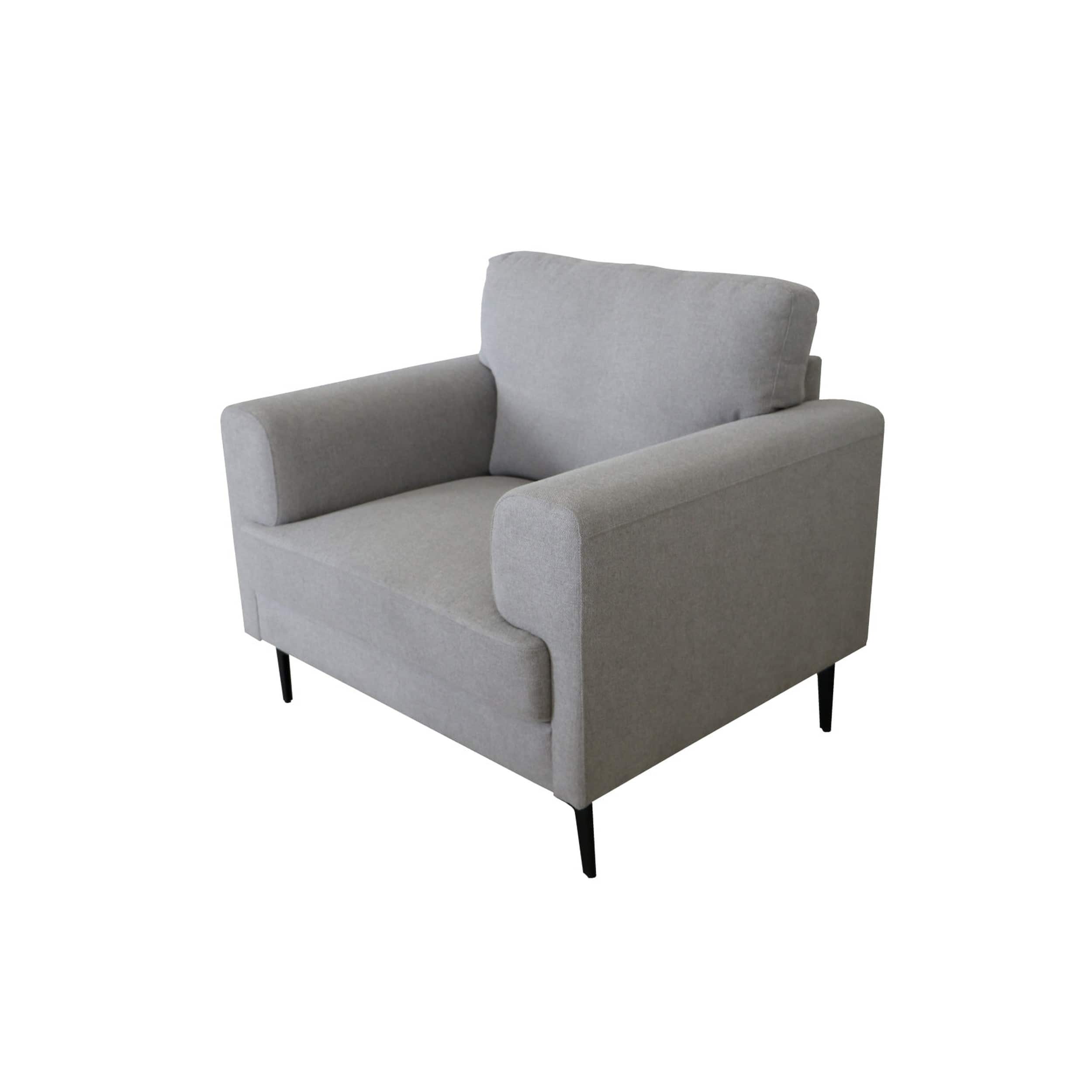 Manhattan Lane - Chair with Fabric Upholstery and Sleek Metal Legs - Gray