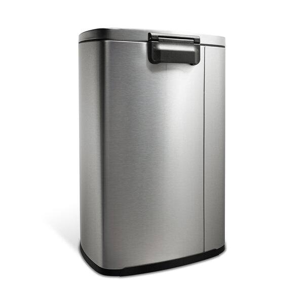 Left. Nine Stars - Rectangular Step Trash Can 13.2 Gallon.