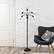 Alt View 11. Simple Designs - Simple Designs 5 Light Adjustable Gooseneck Floor Lamp - Black/White Shades.