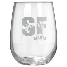 Great American Products - San Francisco Giants Etched 17oz. City Stemless Wine Glass - Multicolor
