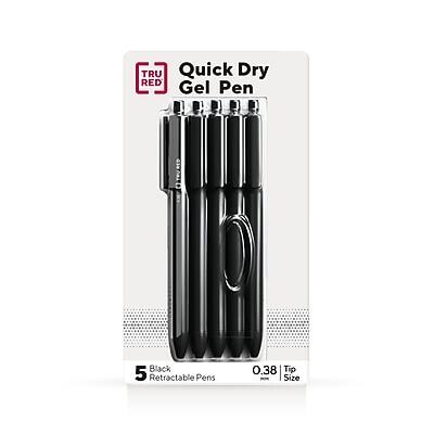 TRU Quick Dry Gel Pen  
Red  
5 Black Retractable Pens  
0.38 Tip Size