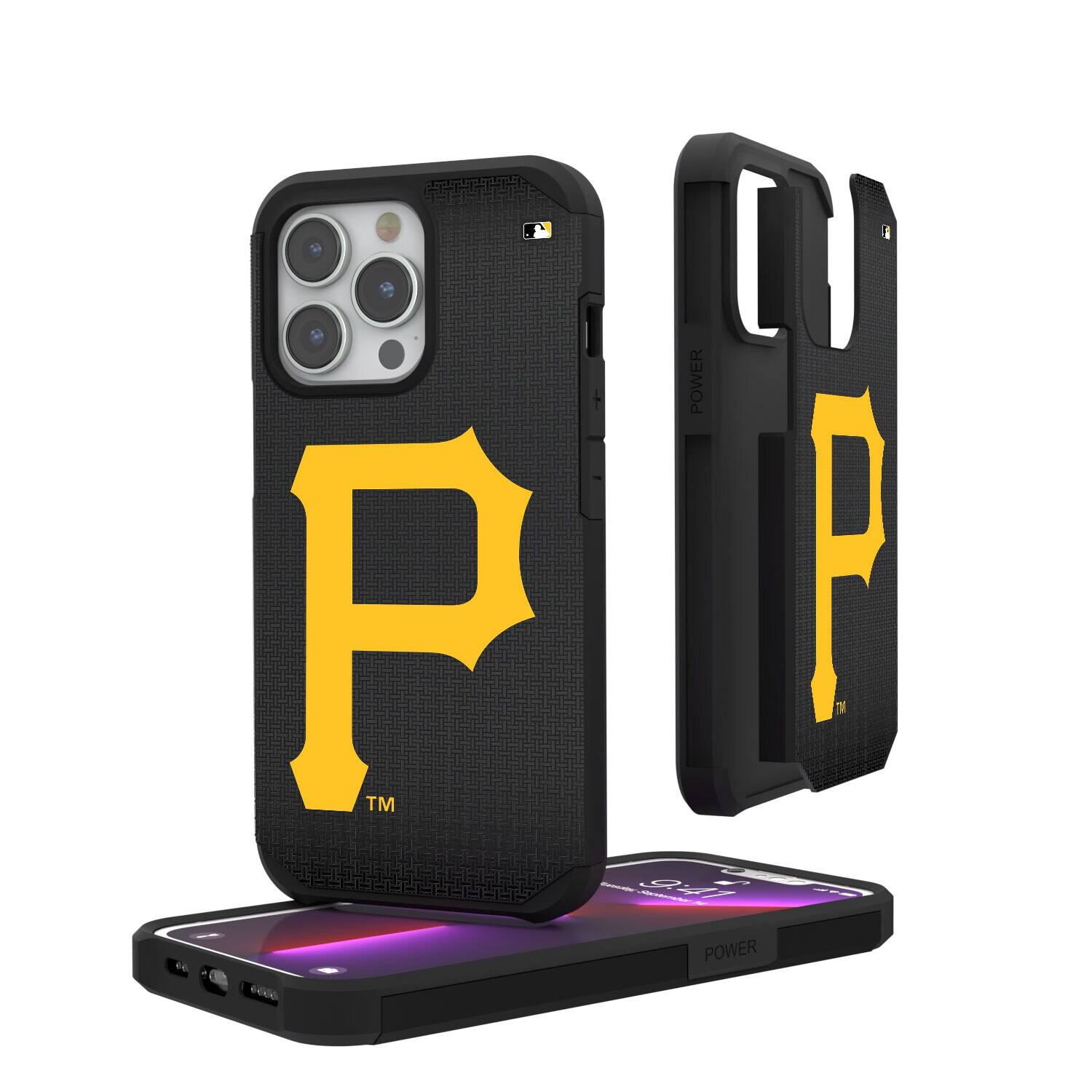 Keyscaper - MLB - Pittsburgh Pirates Linen Logo iPhone Rugged Case - 15 Pro - Black price history on PriceWatchPro