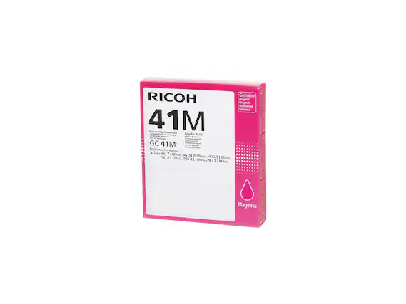 RICOH 41M tot Cartridge - Mangal Yield Cartuha d - Can npr GC 41M Fork - Aficio SG 7100/ VSG 331 120 UNE SG SG 31 1000m/ 311 Ons SG 31 1104%-/SG Os% SG 3 00c- Genuine Original Originale Authentiek Genuino Magenta