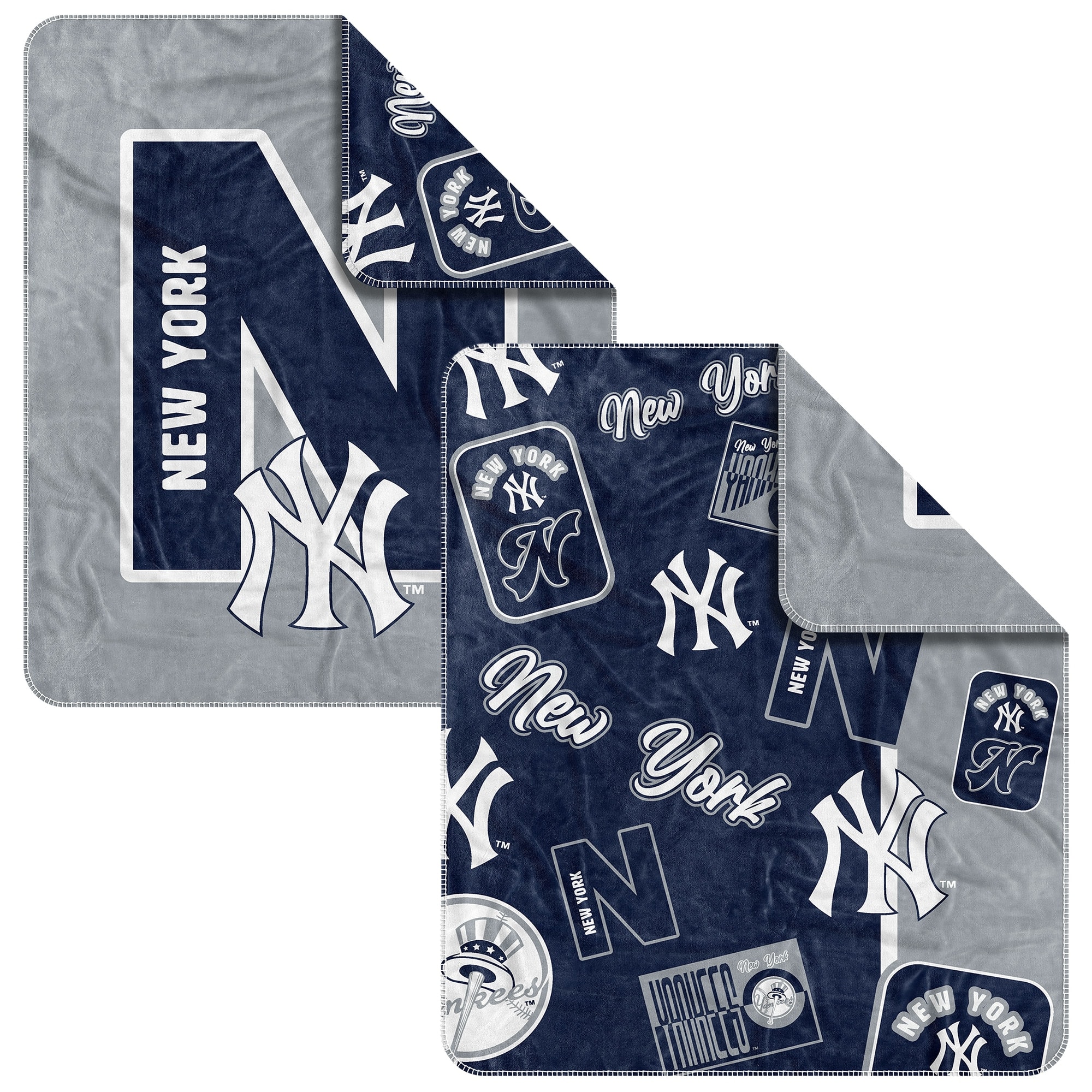 "Logo Brands - New York Yankees 50"" x 60"" Dream Weave Throw Blanket - Navy" price history on PriceWatchPro