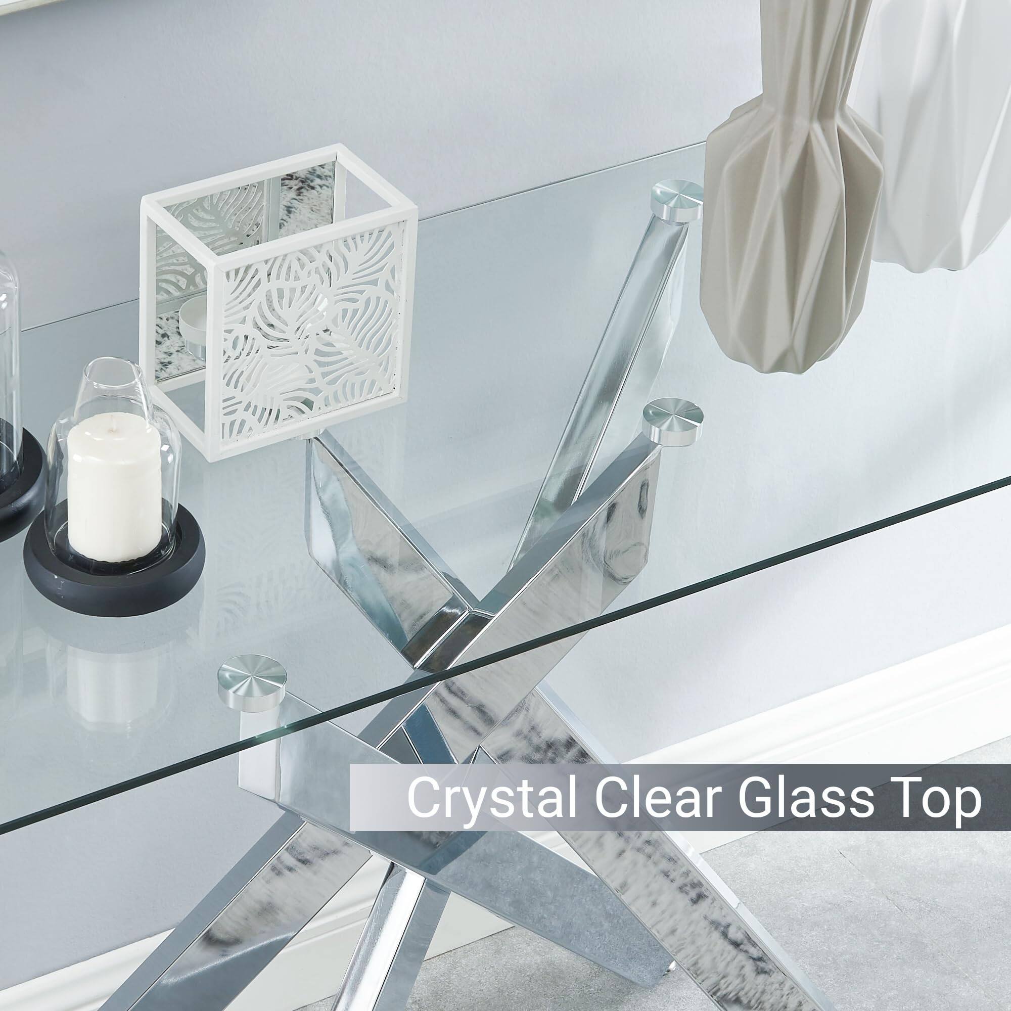 Crystal Clear Glass Top