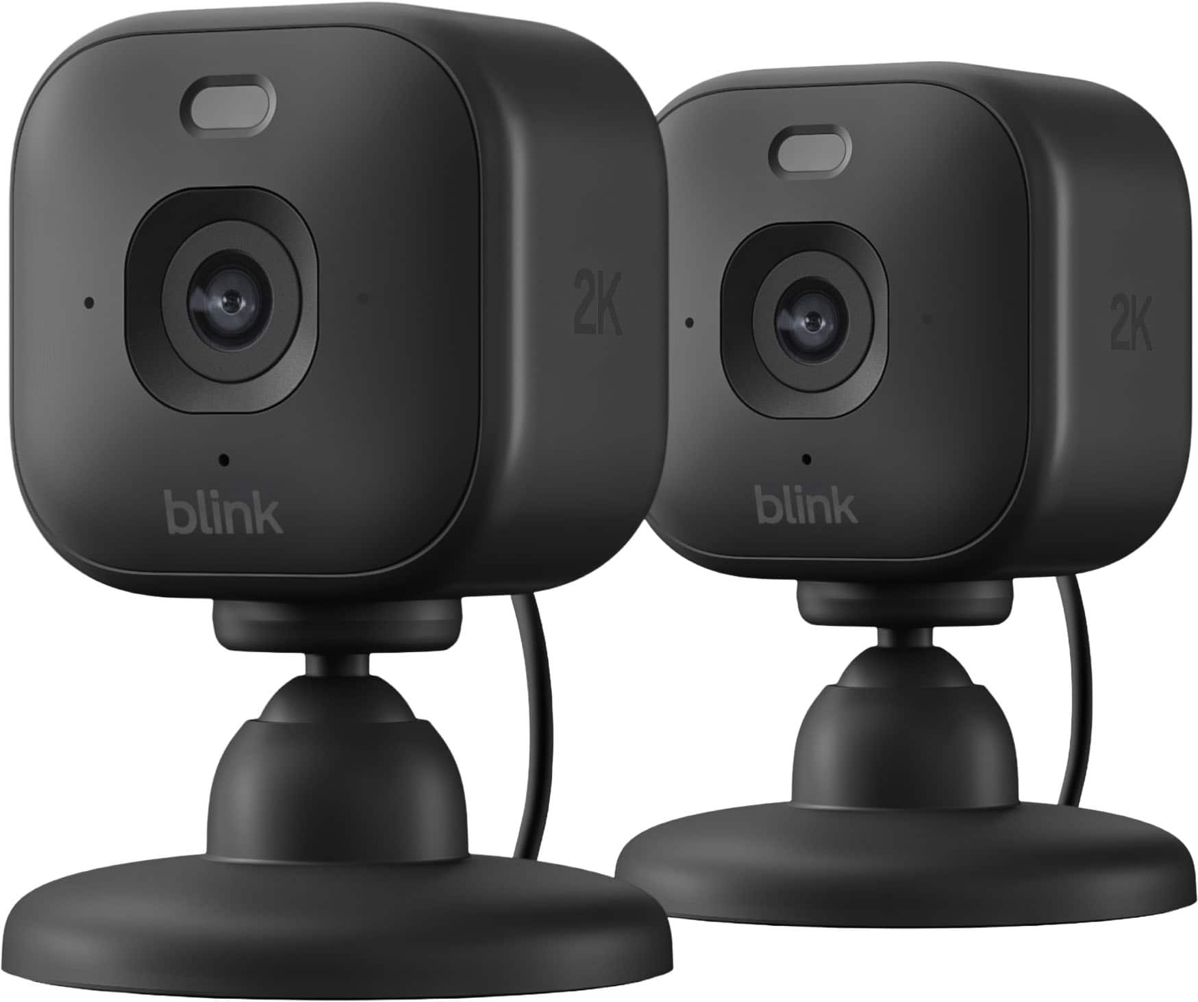 Blink - Mini 2K+ Compact plug-in security camera, 2K video resolution, color night vision, enhanced audio - 2 Cam - Black - Front_Zoom