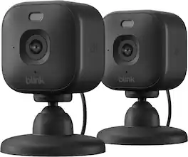 Blink - Mini 2K+ Compact plug-in security camera, 2K video resolution, color night vision, enhanced audio - 2 Cam - Black