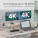 Dual Display up to 4K 60Hz* Or single 8K display over Thunderbolt 4K 4K *Base Apple M1/M2/M3 chips support single display. Dock performance dependent on host capabilities.