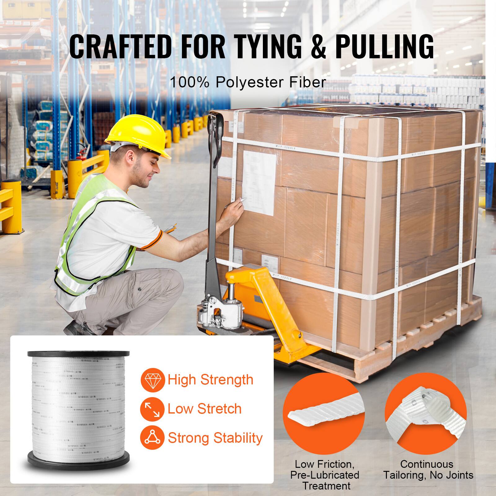 CRAFTED FOR TYING & PULLING  
100% Polyester Fiber  

- High Strength  
- Low Stretch  
- Strong Stability  
- Low Friction, Pre-Lubricated Treatment  
- Continuous Tailoring, No Joints
