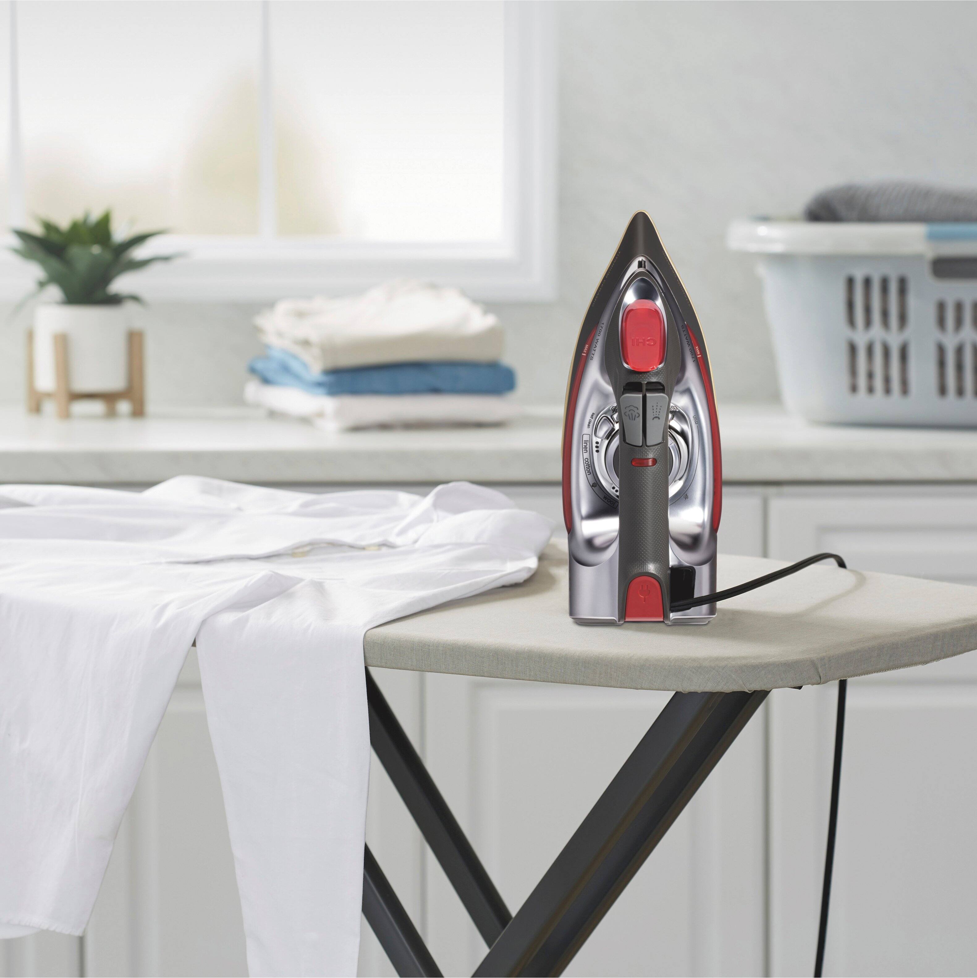 Alt View 5. CHI - Retractable Cord Iron - Matt Chrome.