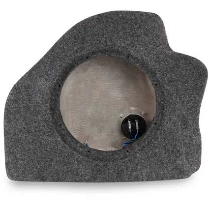 Front. NVX - UBE-DOD-CHA-G7 BOOST Box Custom Fit 10in Empty Sealed Subwoofer Enclosure for select 2015-2023 Dodge Charger.