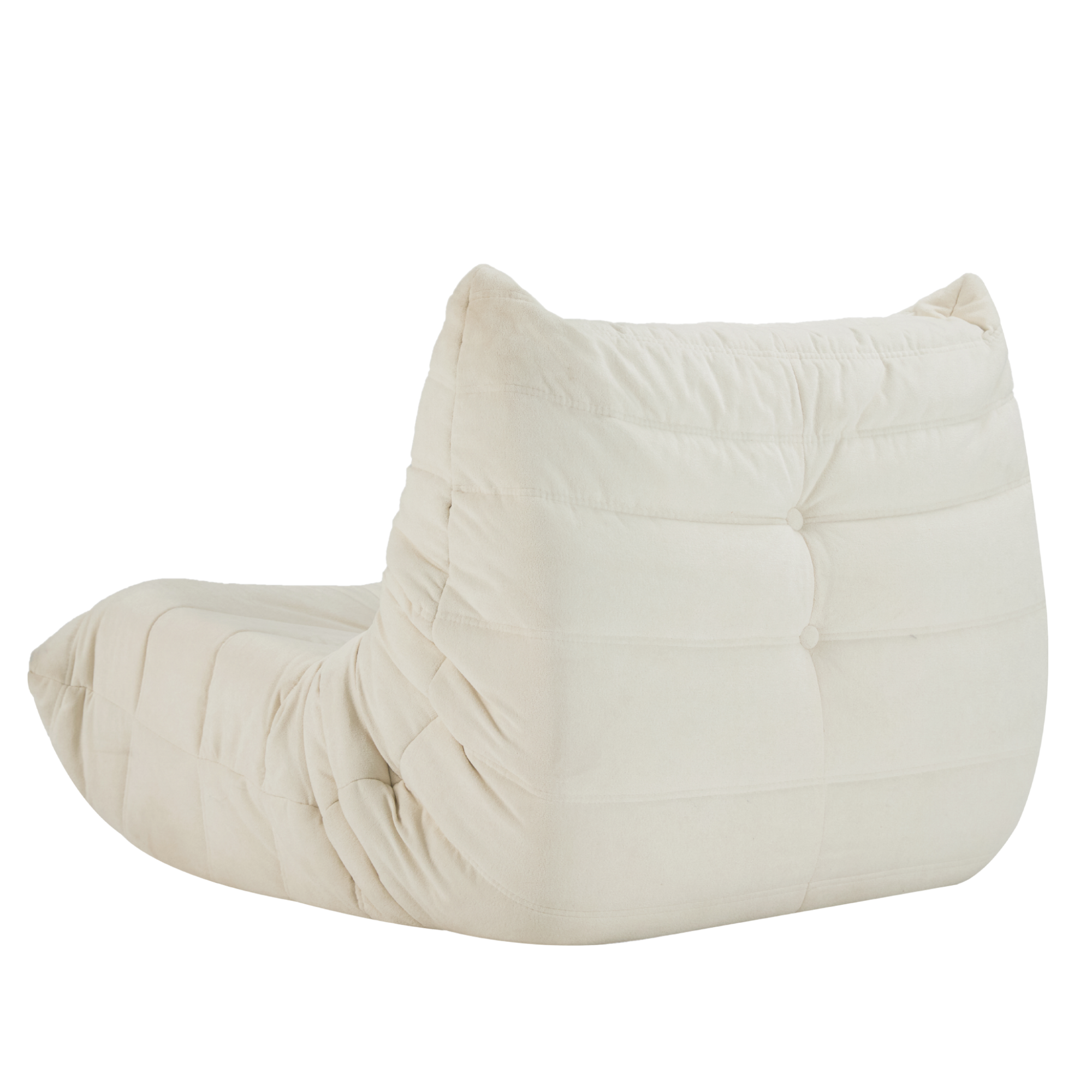 Alt View 7. GOODSILO - Large Comfort Bean Bag Lounger Chair with High-Density Foam for Adults, No Assembly Required Sofa in a Box - Off White.
