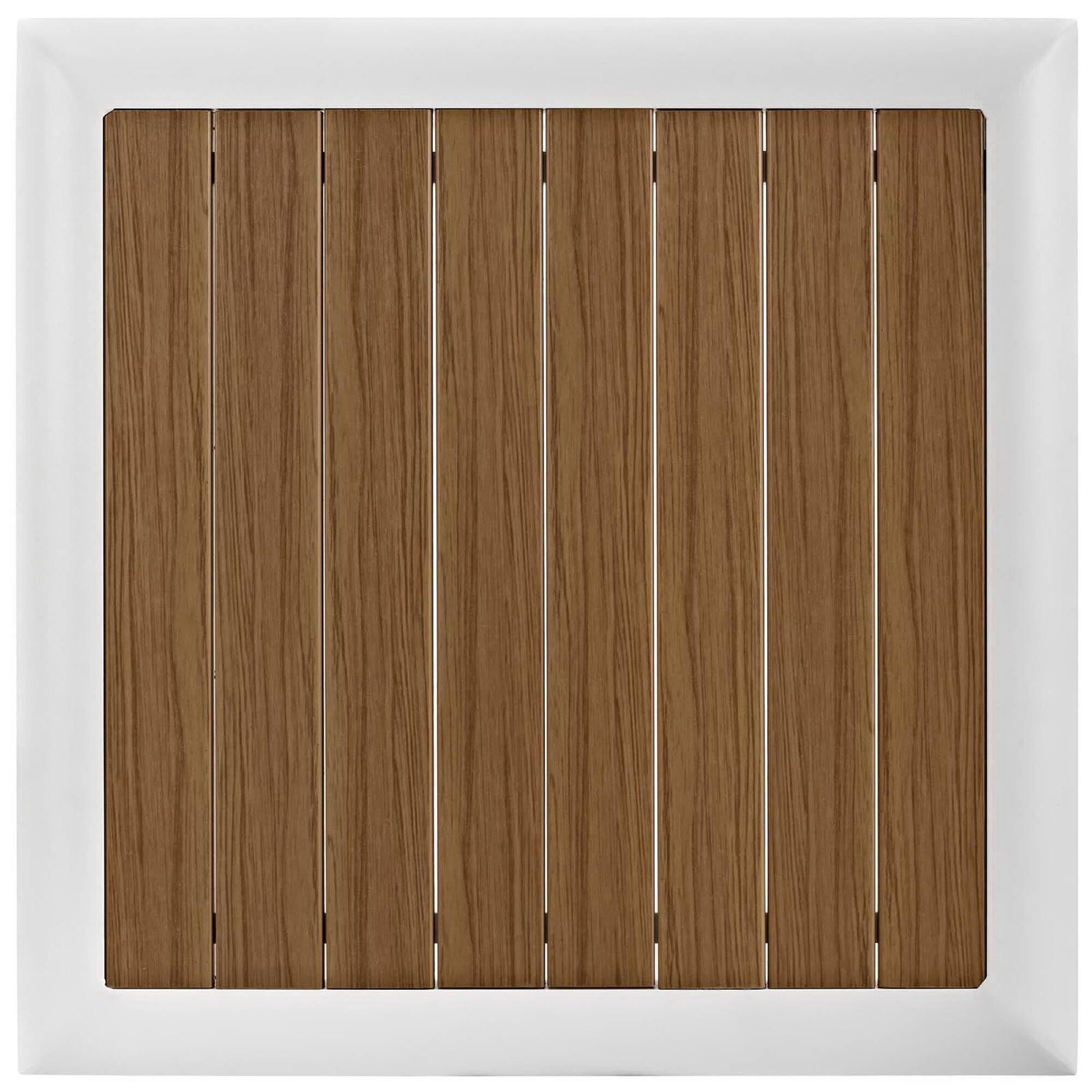 Back. Modway - Stance Outdoor Patio Aluminum Side Table by Modway - White Natural.