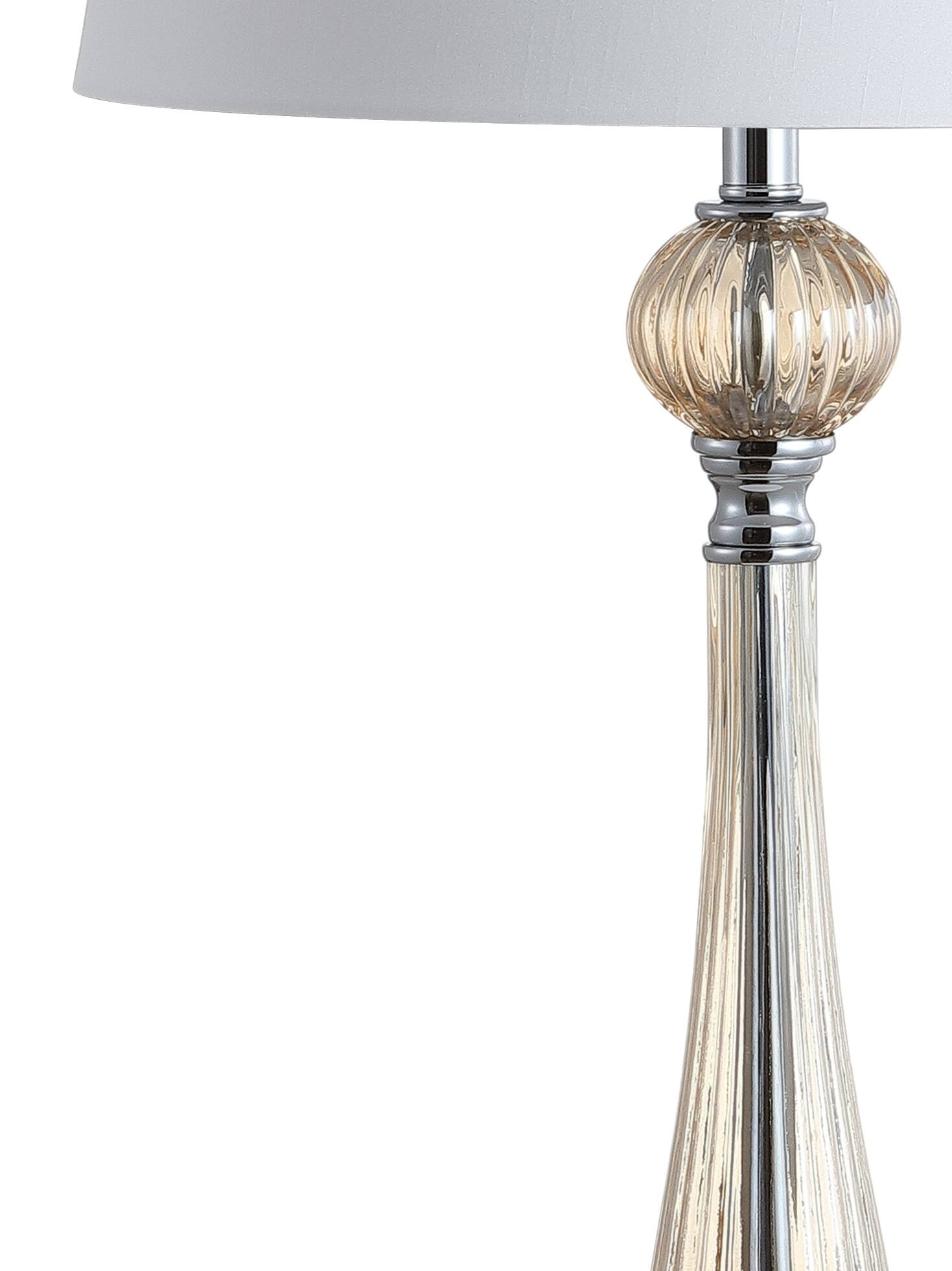 Alt View 4. Jonathan Y - Chloe 32.5" Glass LED Table Lamp, Champagne (Set of 2) - Champagne.