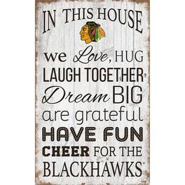 Fan Creations - Chicago Blackhawks 11'' x 19'' Team In This House Sign - Multicolor